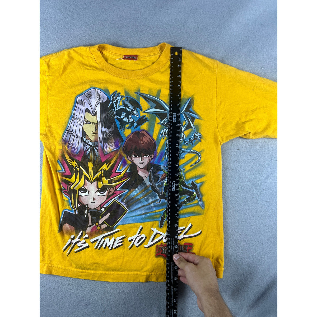 Vintage Yu-Gi-Oh It's Time To Duel T-Shirt Youth - L