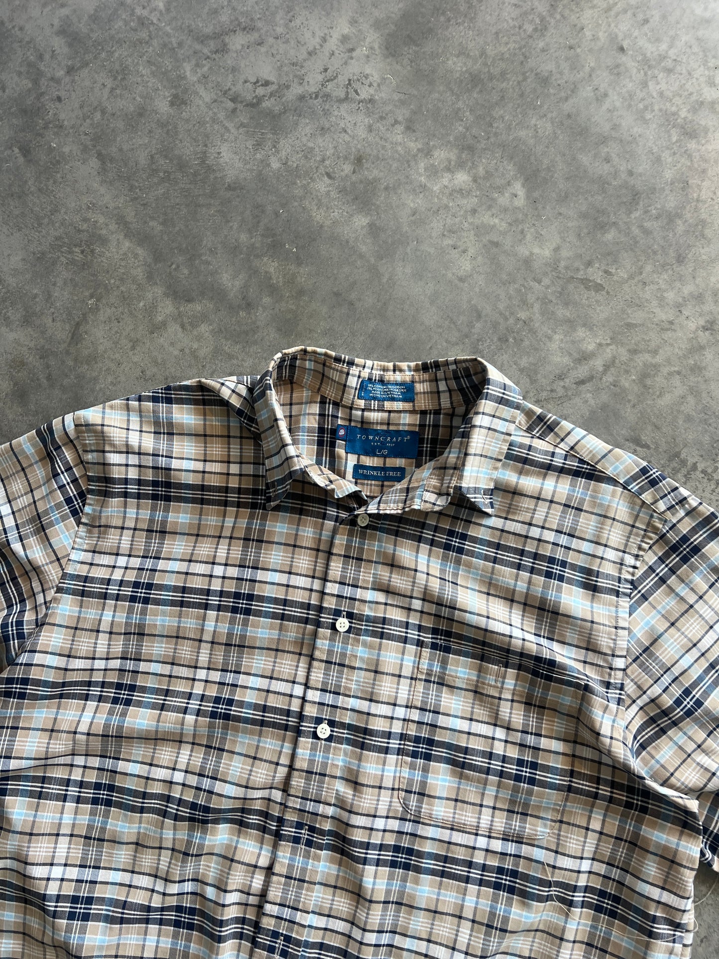 Vintage Tan Towncraft Button Down Shirt - L