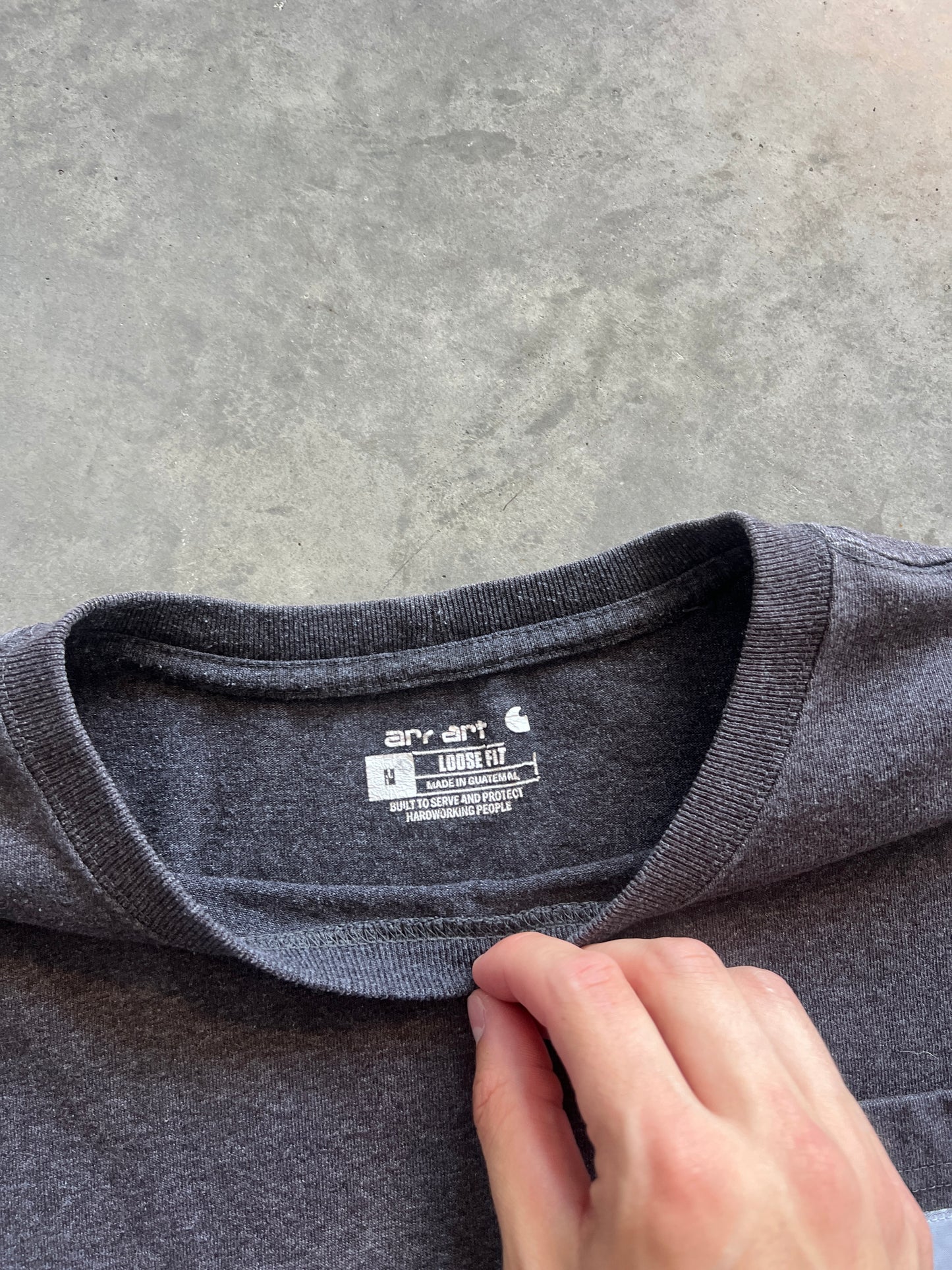 Vintage Dark Grey Carhartt Pocket Shirt - S