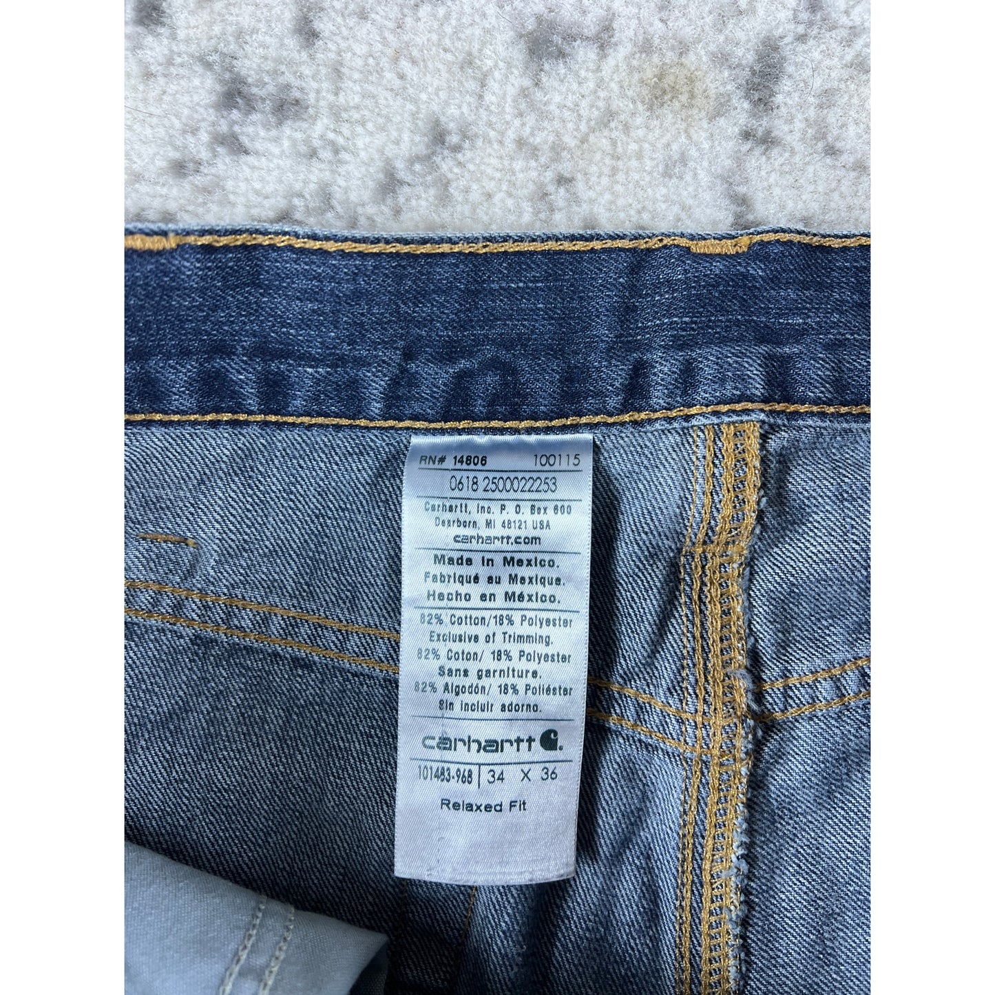 Vintage Dark Blue Carhartt Jeans - 34