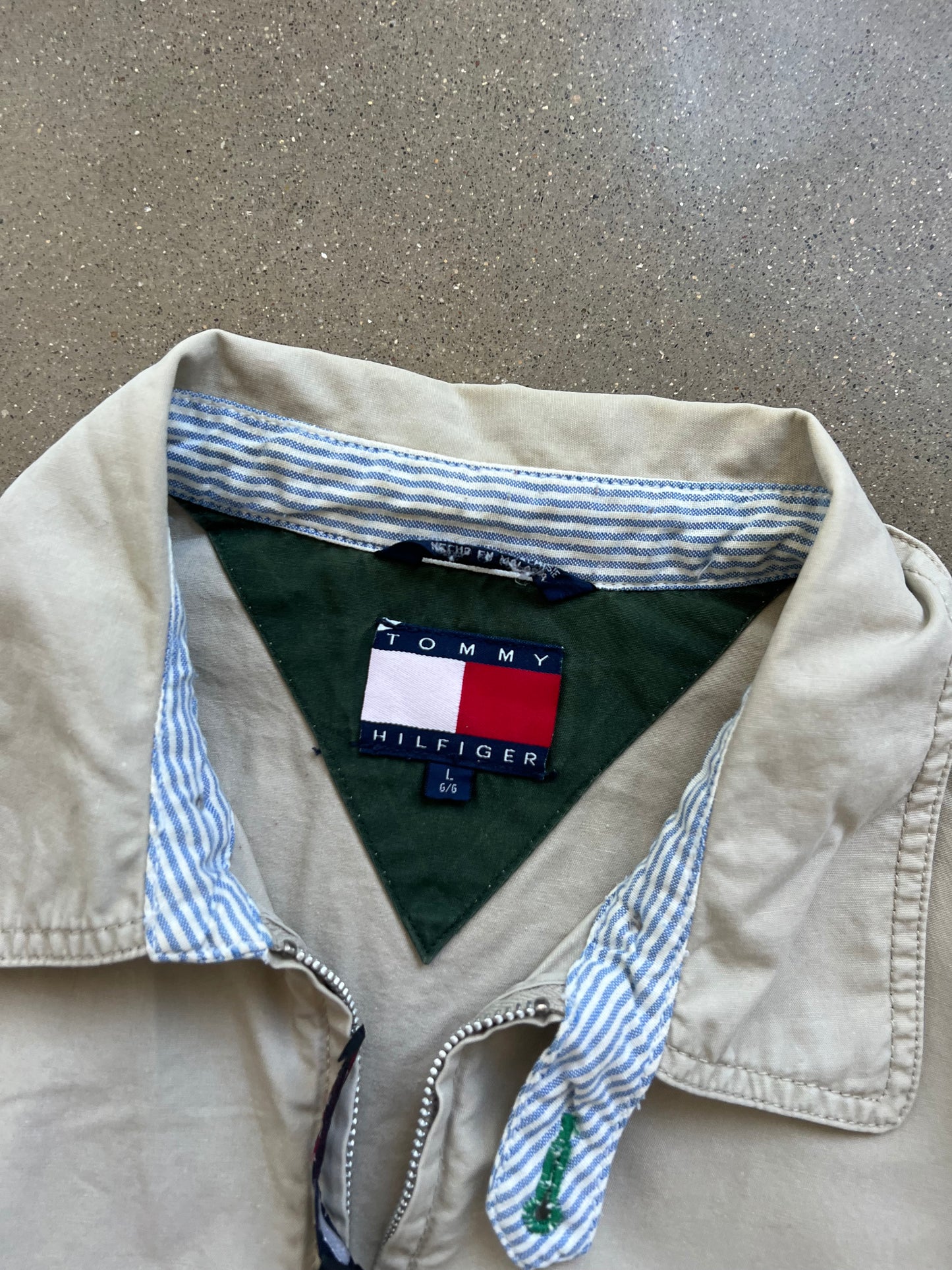 Vintage Cream Tommy Bomber - L