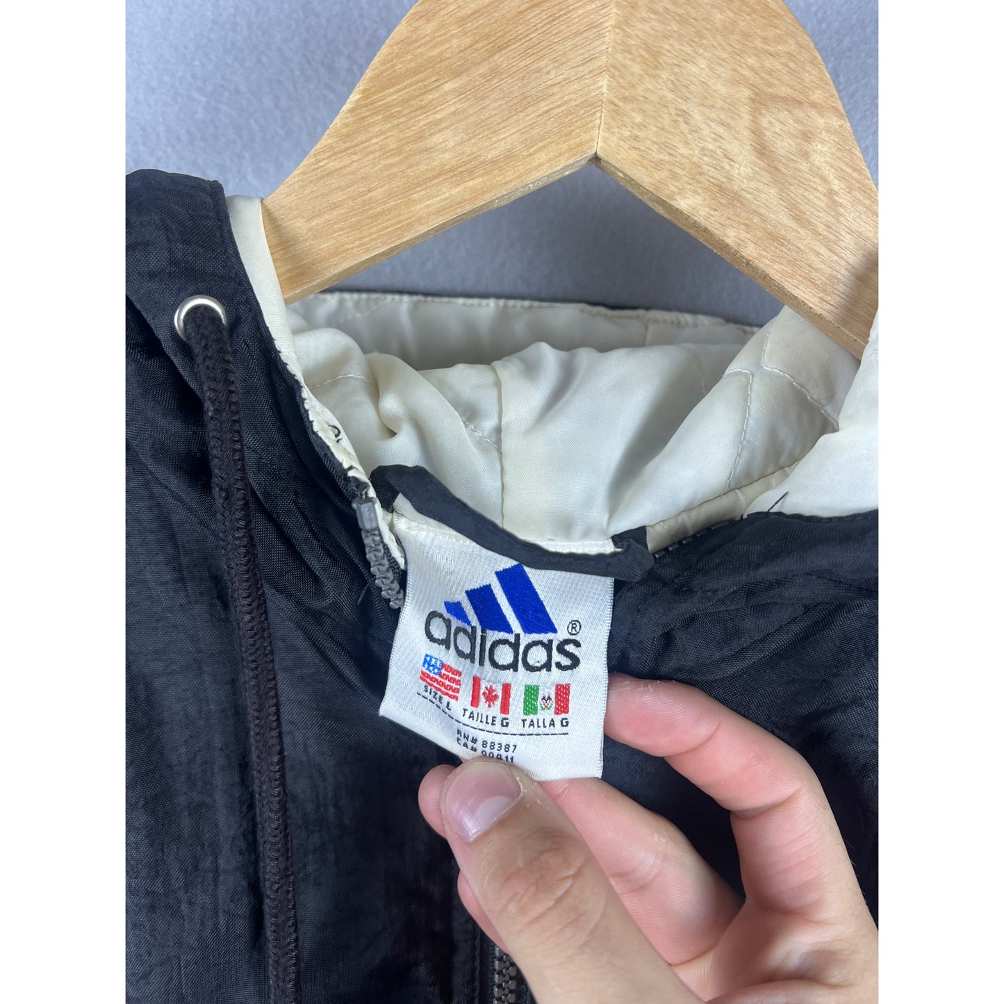 Vintage 90s Adidas Spellout Jacket - L