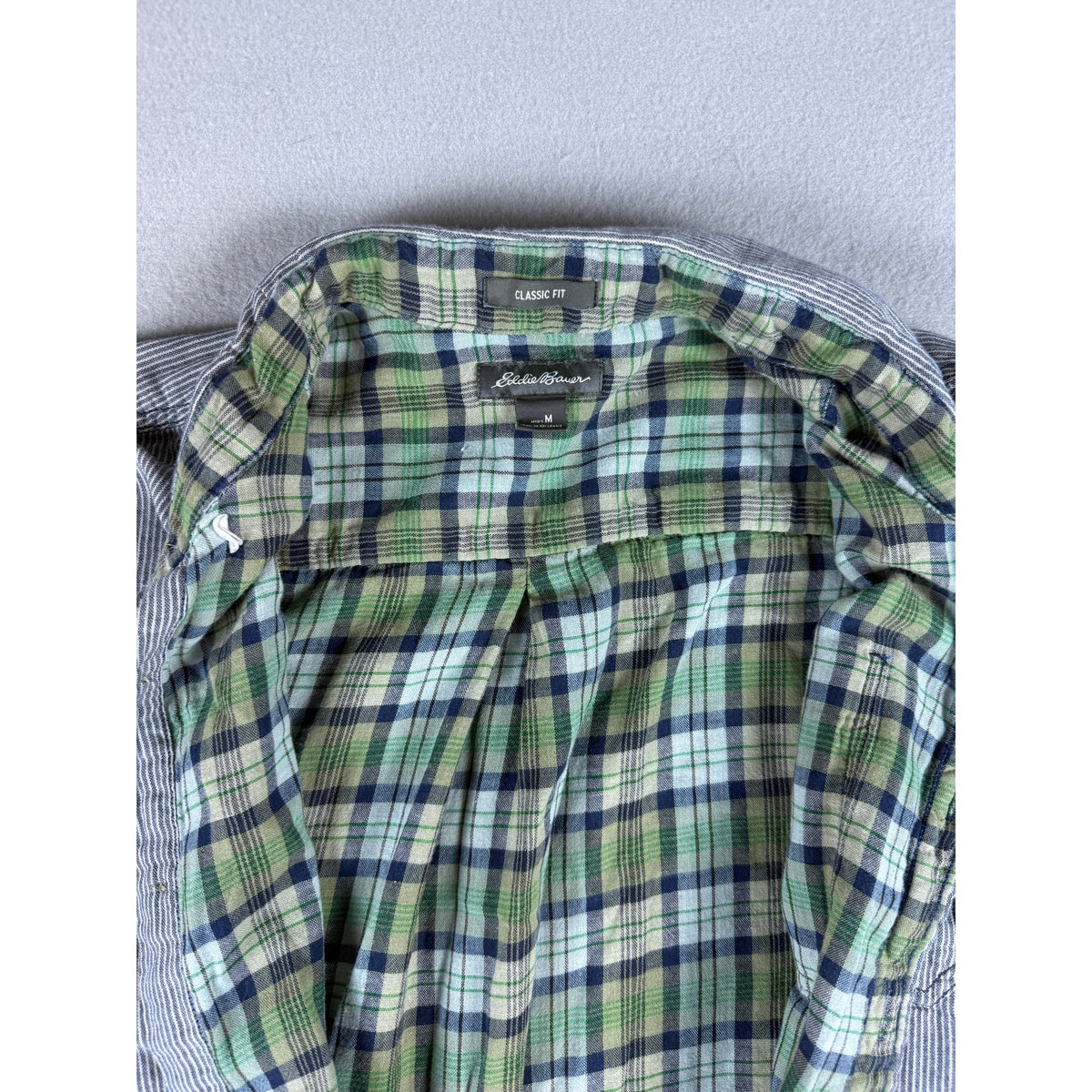 Eddie Bauer Flannel Striped Shirt - M