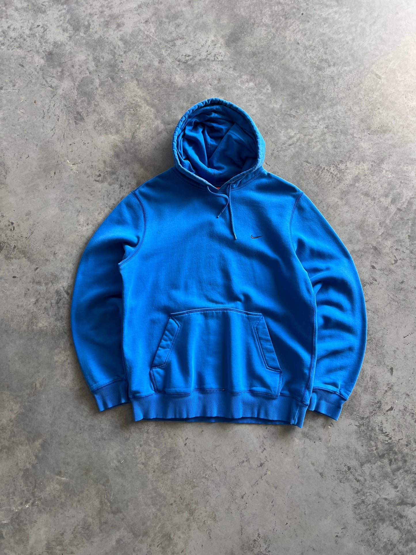 Vintage Royal Blue Nike Swoosh Hoodie - L