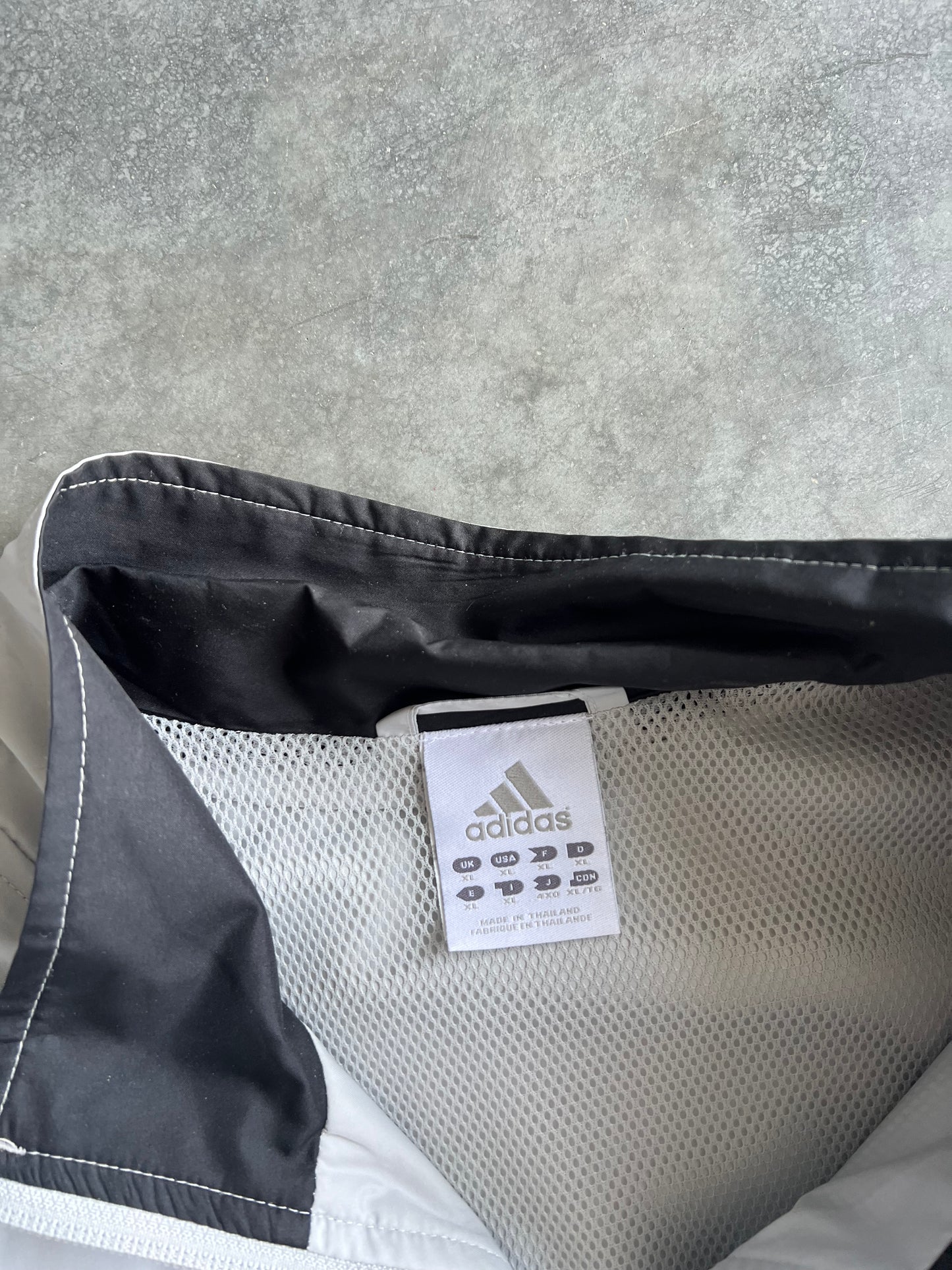 Vintage Grey Adidas Stripped Jacket - XL