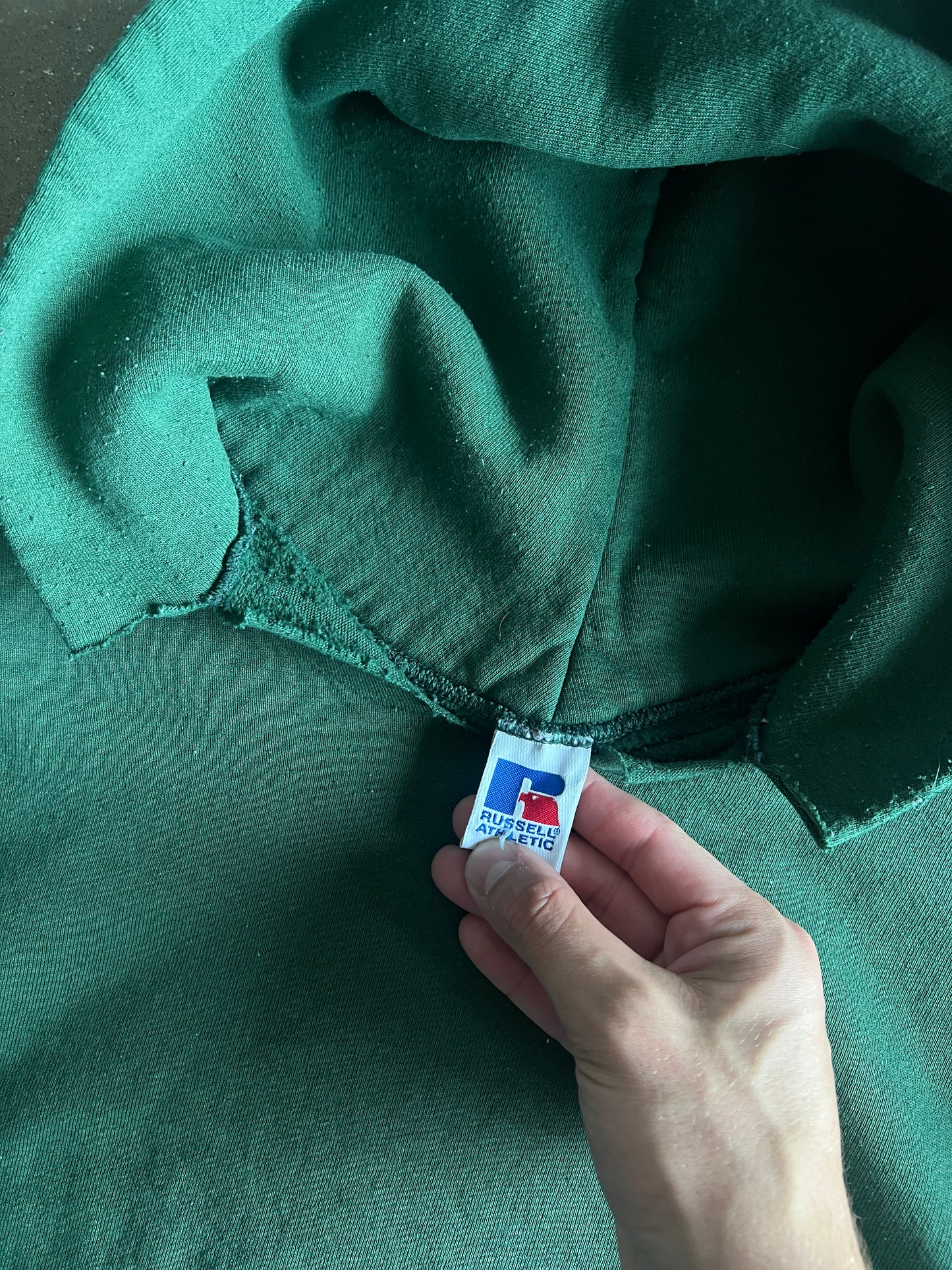 Vintage Green Russell Athletic Hoodie - L