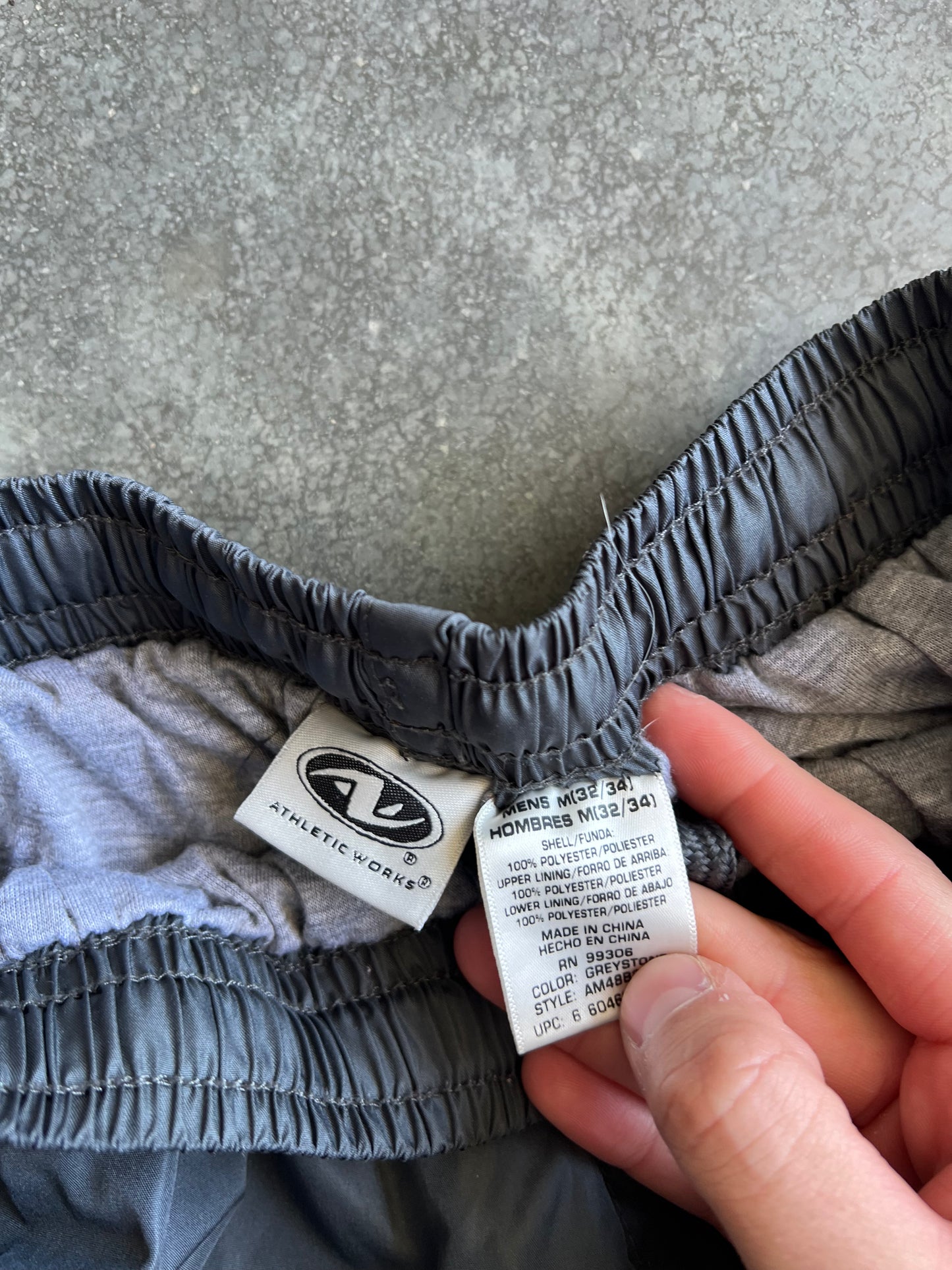 Vintage Grey Stripped Track Pants - M