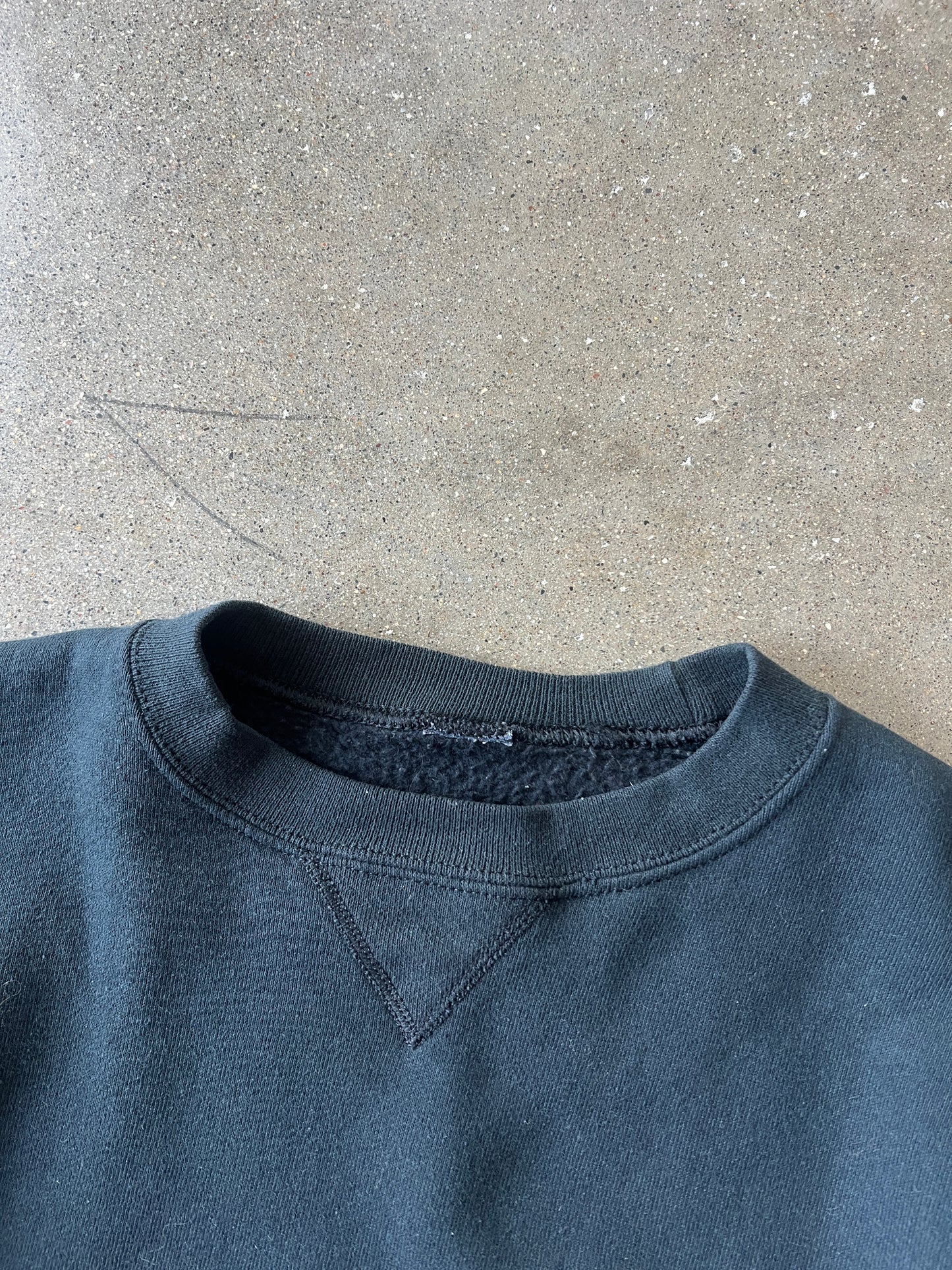 Vintage Black Minimalist Crew Neck