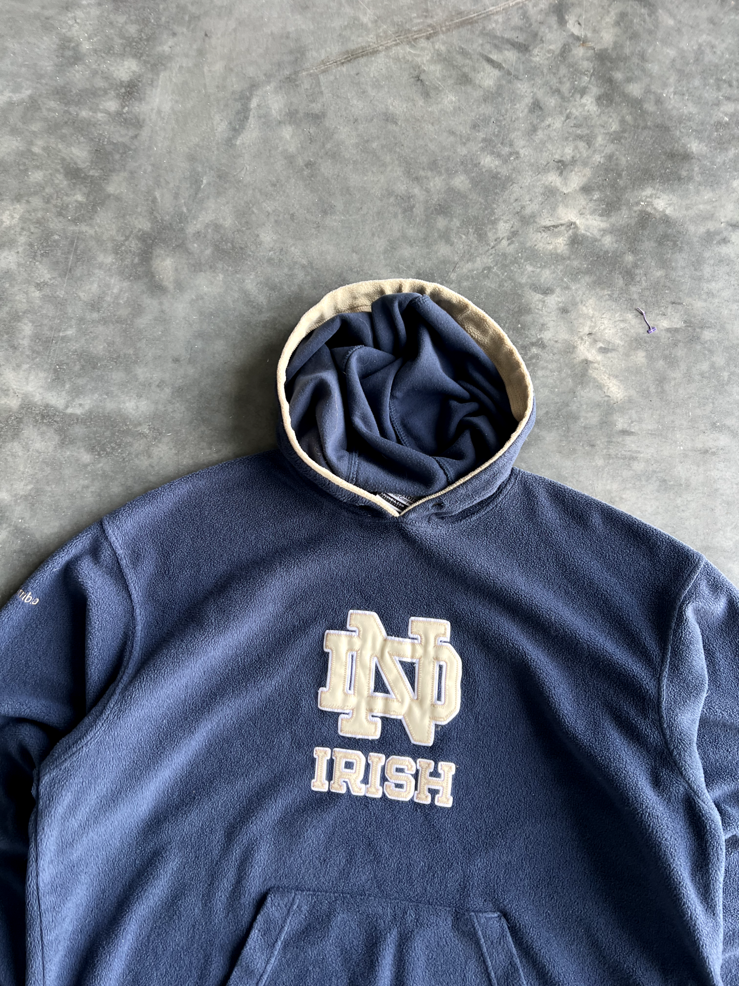 Vintage Navy Blue Columbia Hoodie - XL