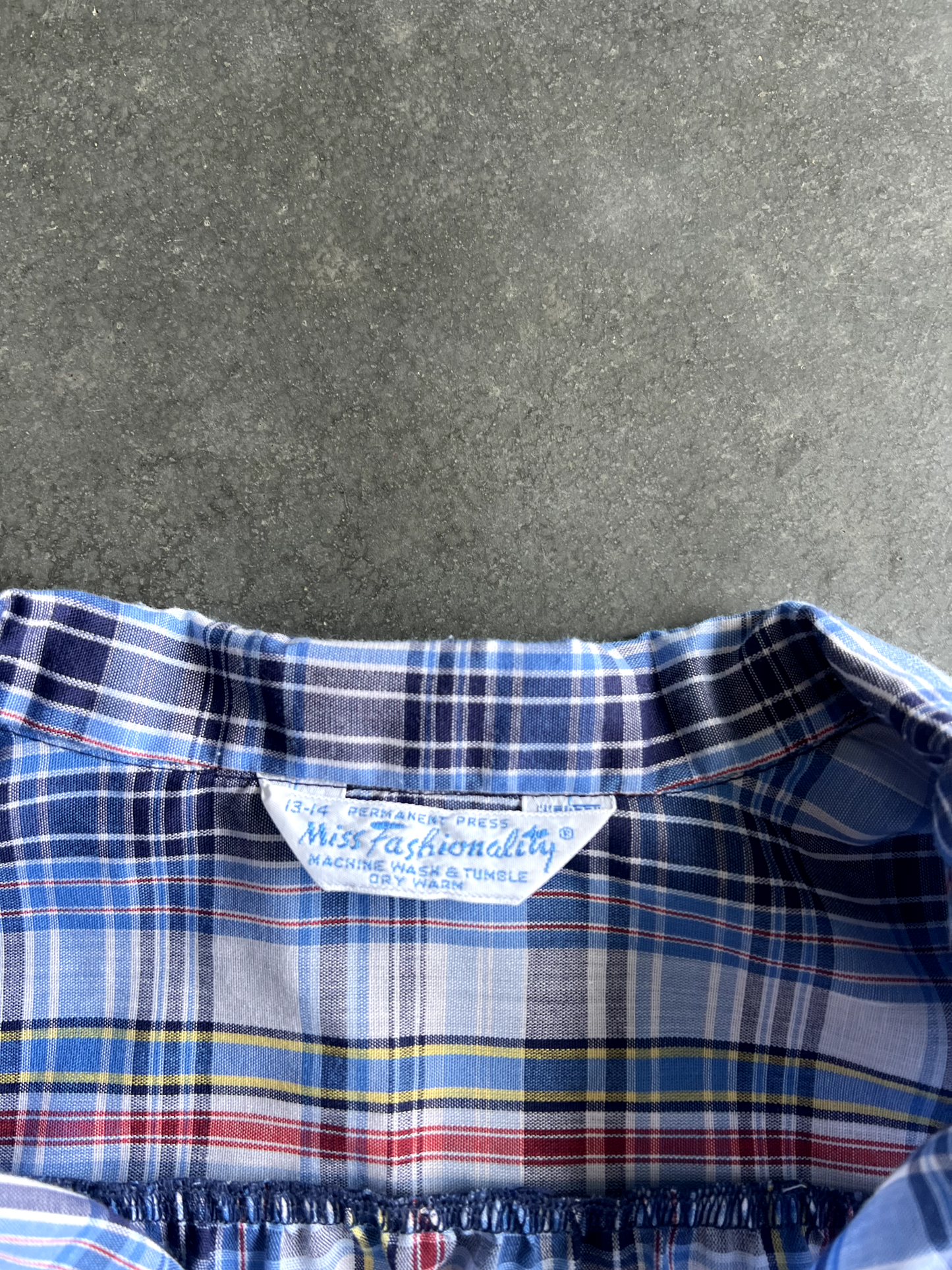Vintage Blue Striped Button Up Tee - L