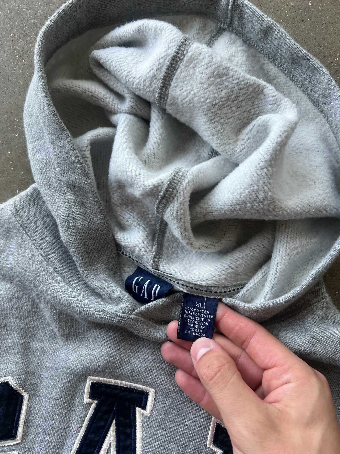Vintage Grey Gap Hoodie - XL