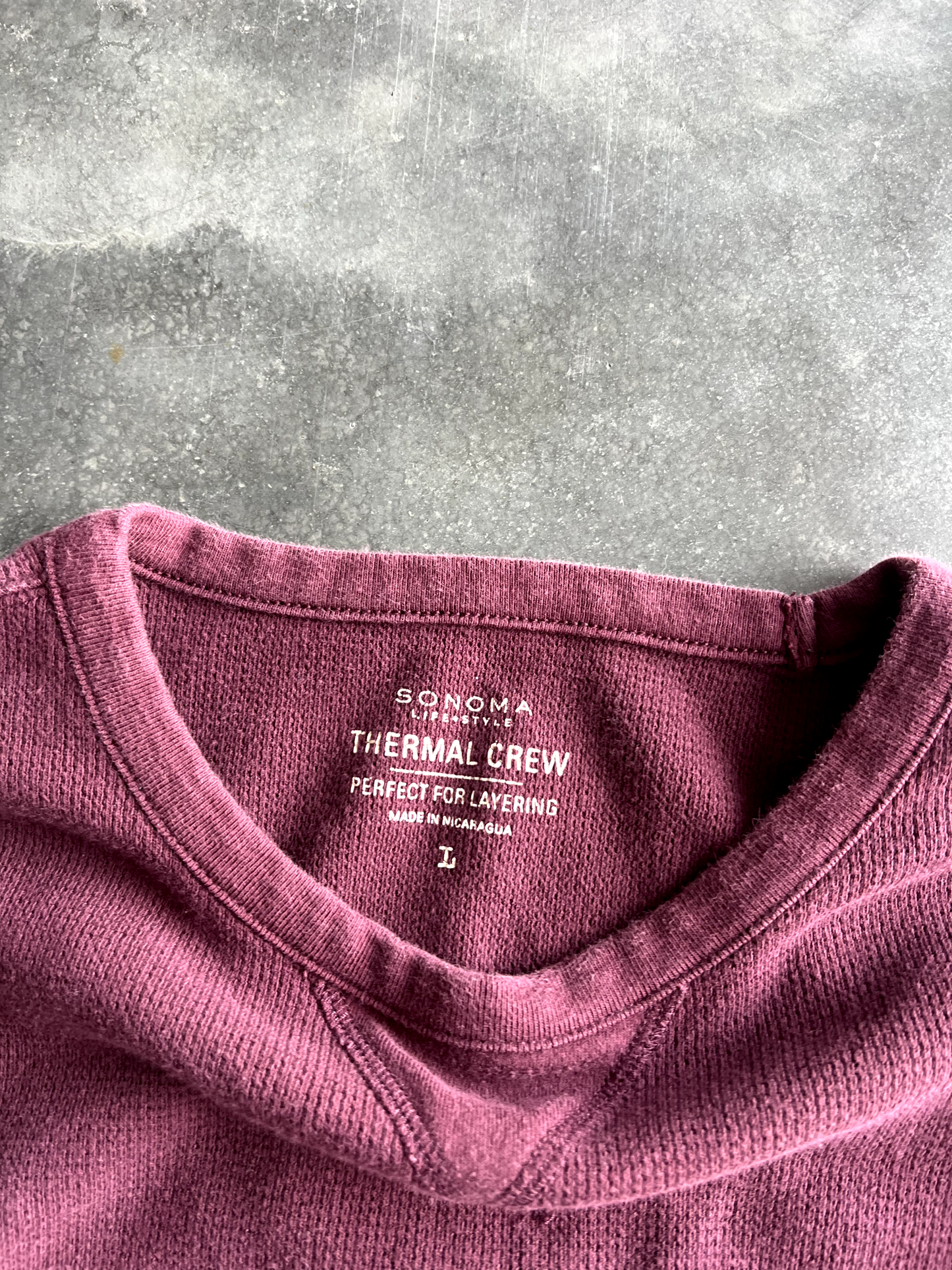 Vintage Maroon Long Sleeve - L