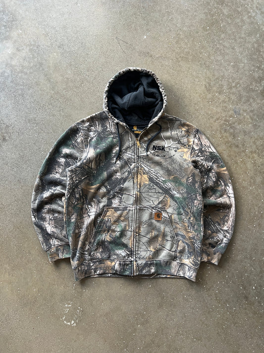 Vintage Camo Carhartt Zip Hoodie- L