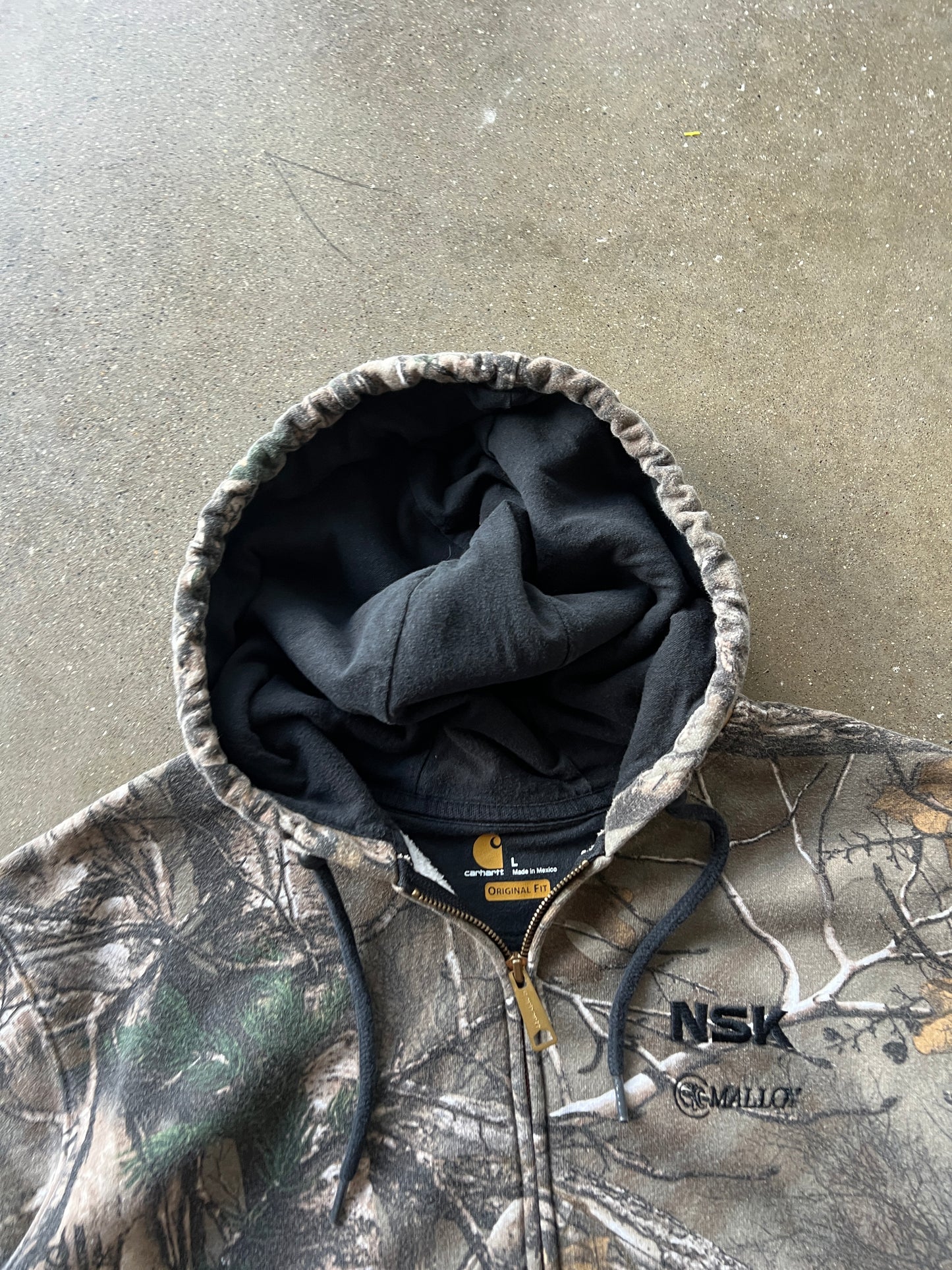 Vintage Camo Carhartt Zip Hoodie- L