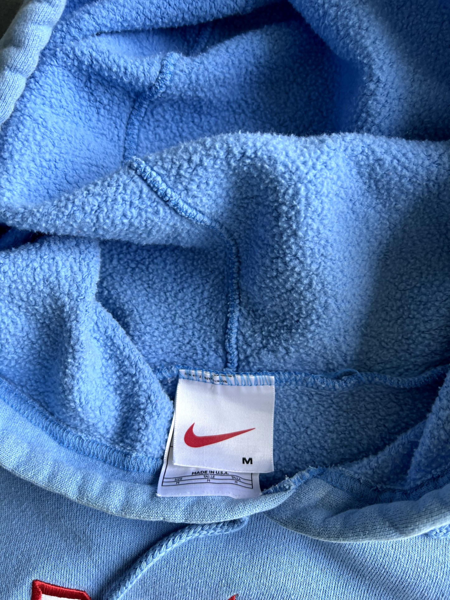 Vintage Blue Nike Spellout Hoodie - M