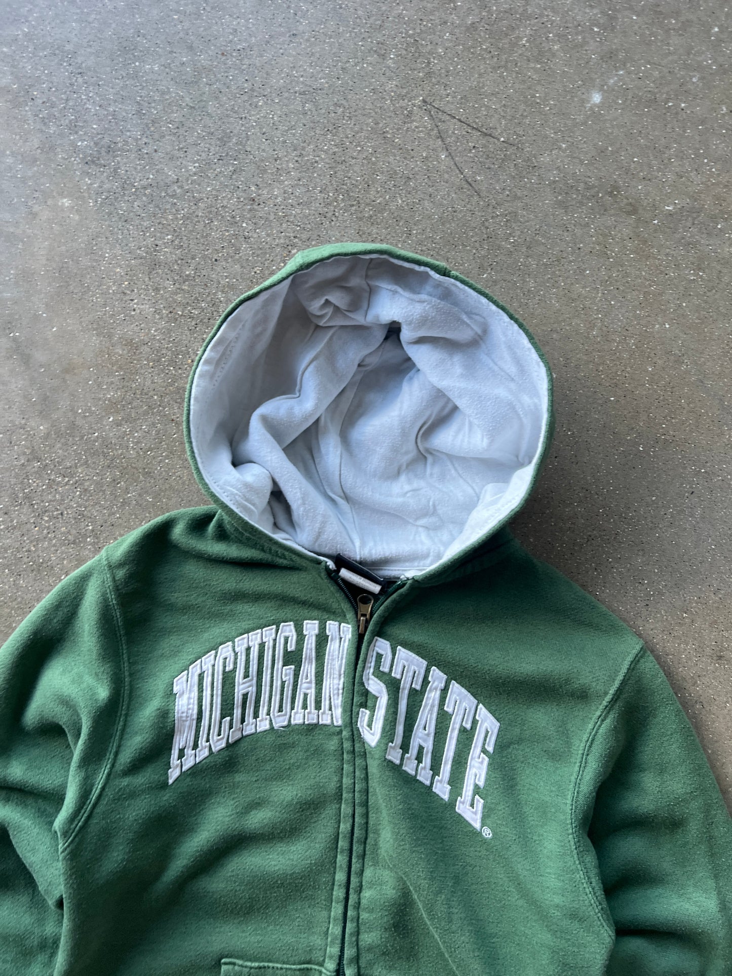 Vintage Green Michigan State Hoodie - YS