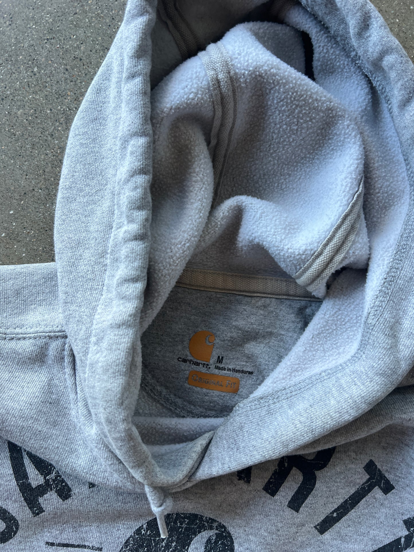 Vintage Grey Carhartt Hoodie - M