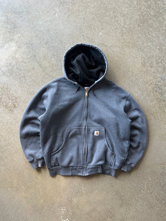 Vintage Grey Carhartt Hoodie - L