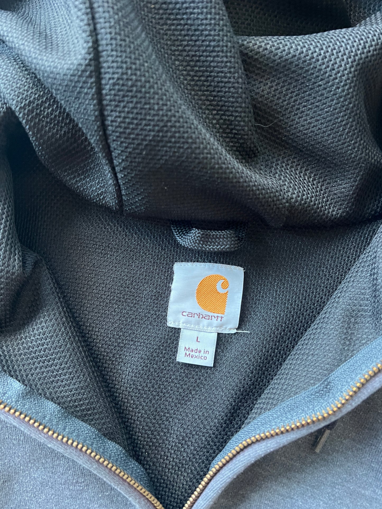 Vintage Grey Carhartt Hoodie - L
