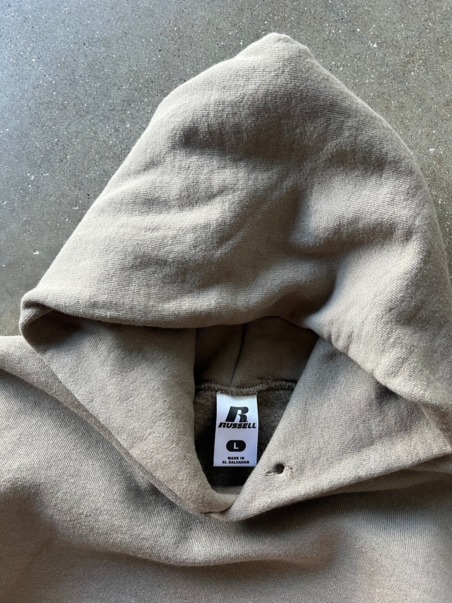 Vintage Oatmeal Russell Athletic Hoodie - L