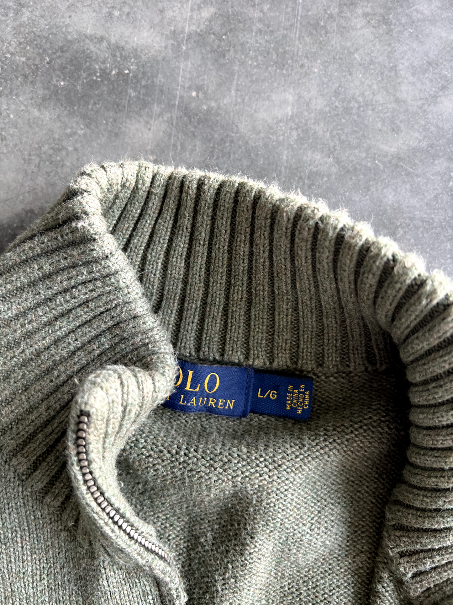 Vintage Green Turtleneck Long Sleeve - L