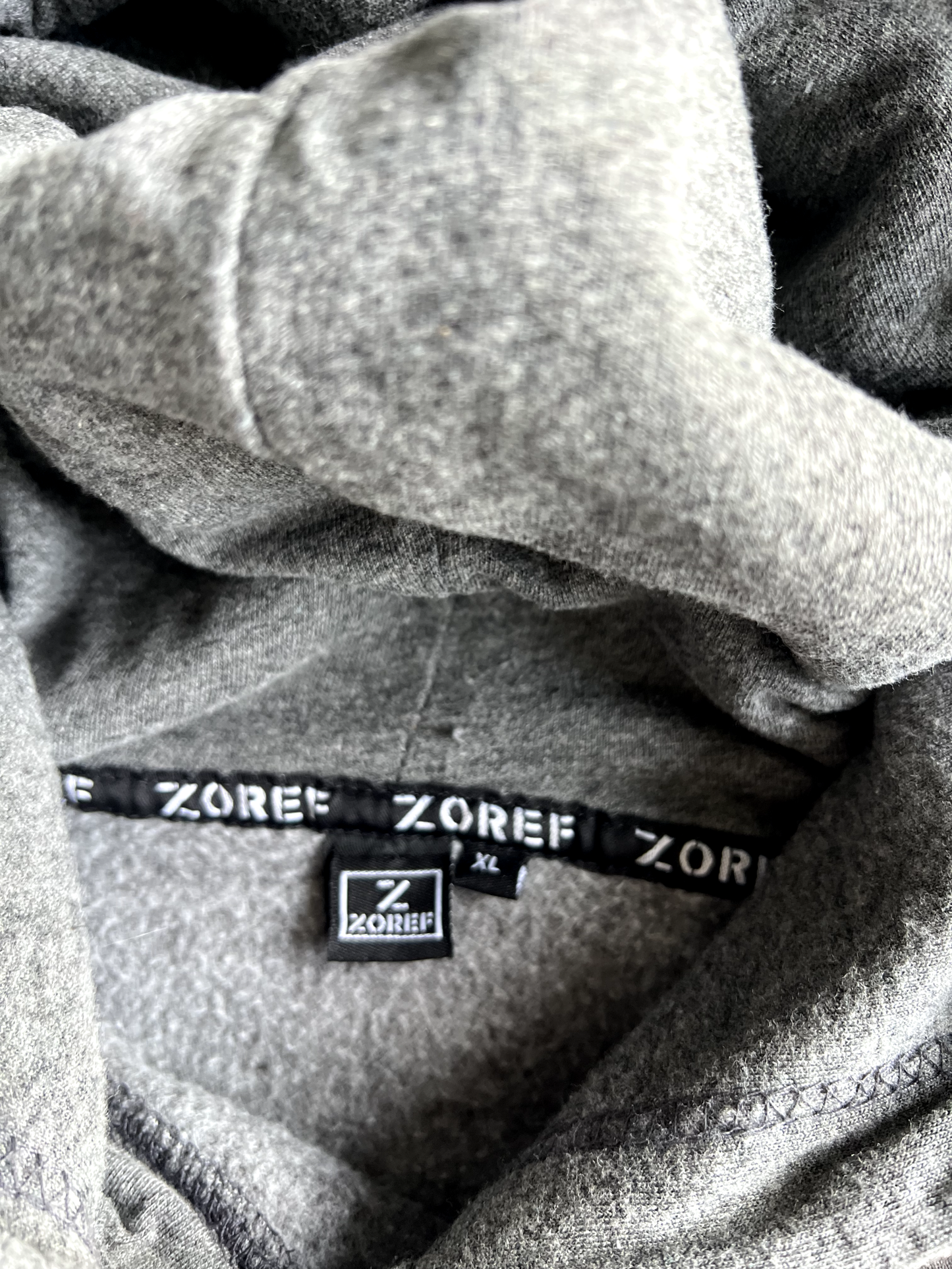 Vintage Grey London Spellout Hoodie - XL