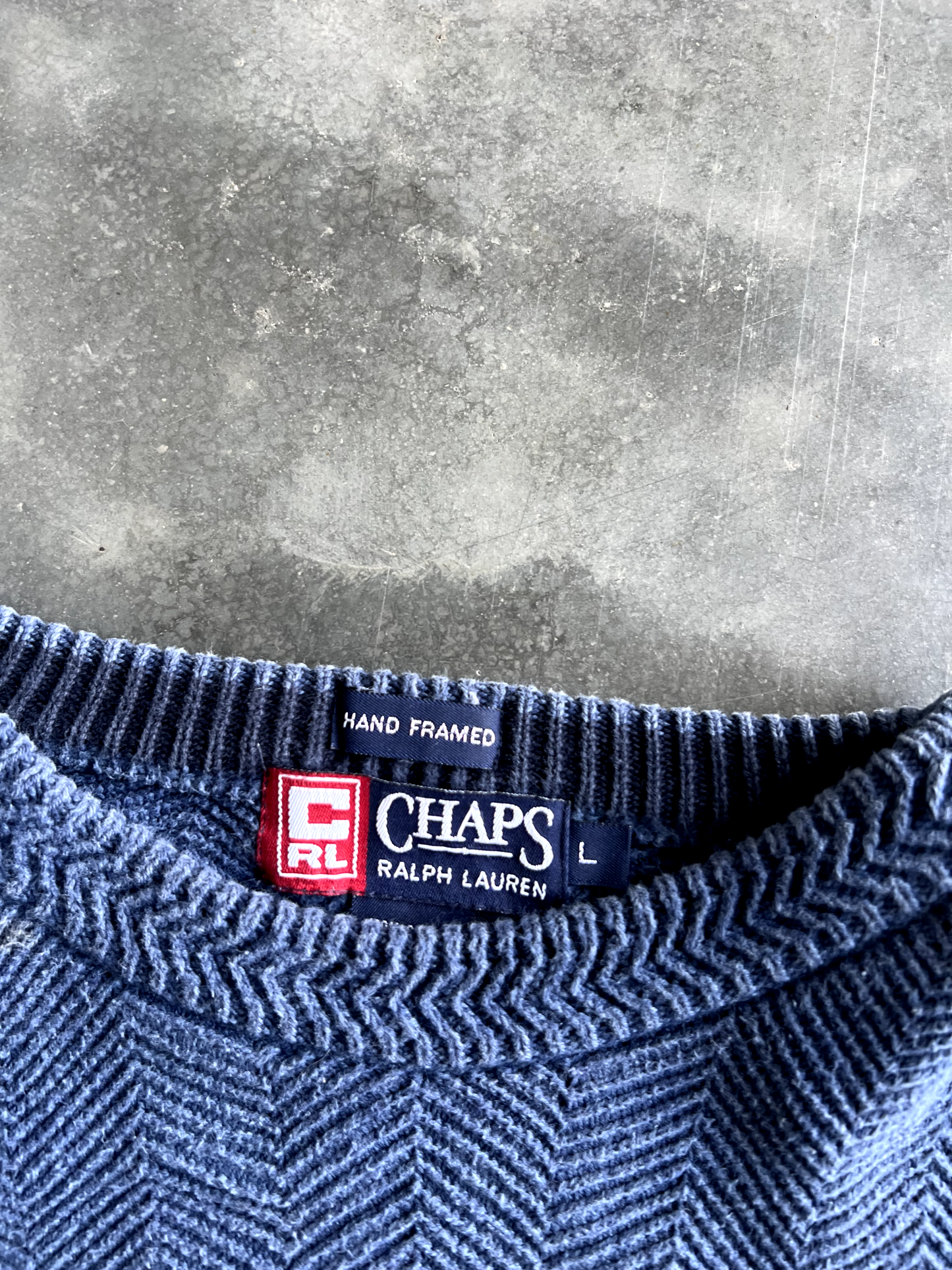 Vintage Blue Long Sleeve Sweater - L