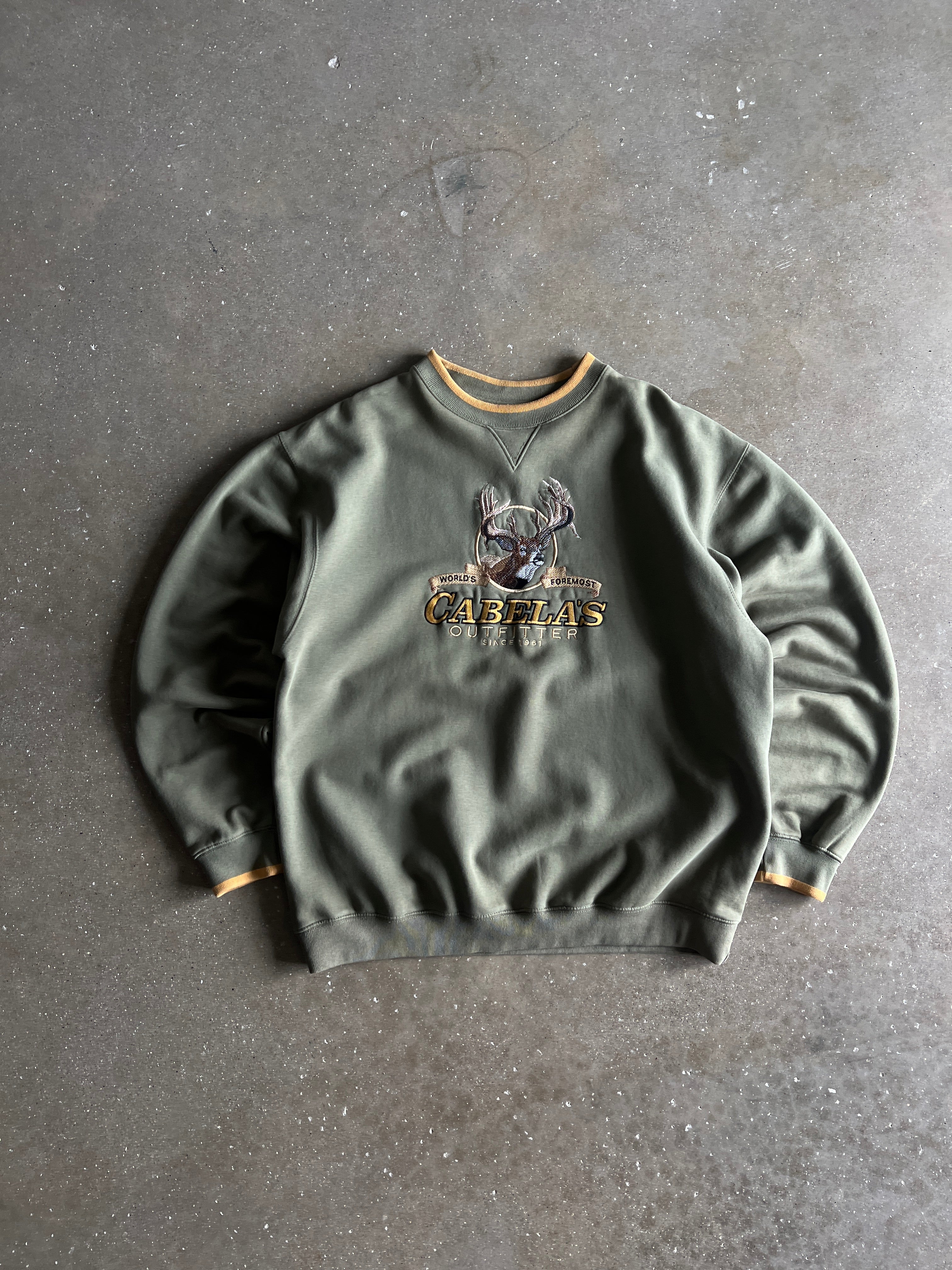 Vintage Sage Green Cabales Crew - L