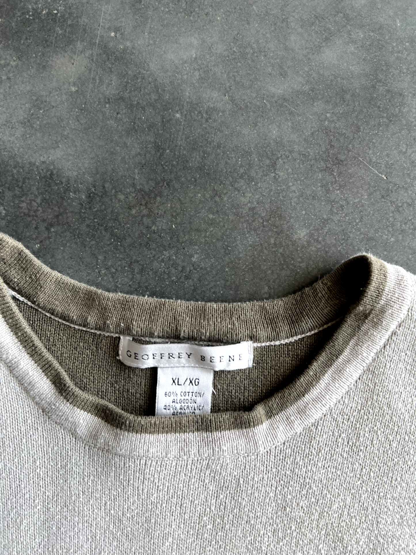 Vintage Cream Striped Long Sleeve - XL