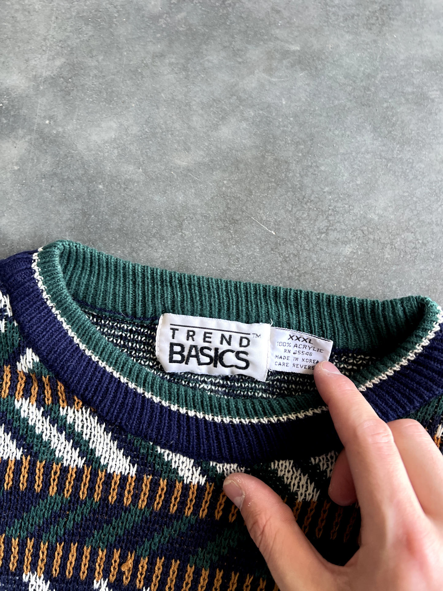 Vintage Striped Sweater - 3XL