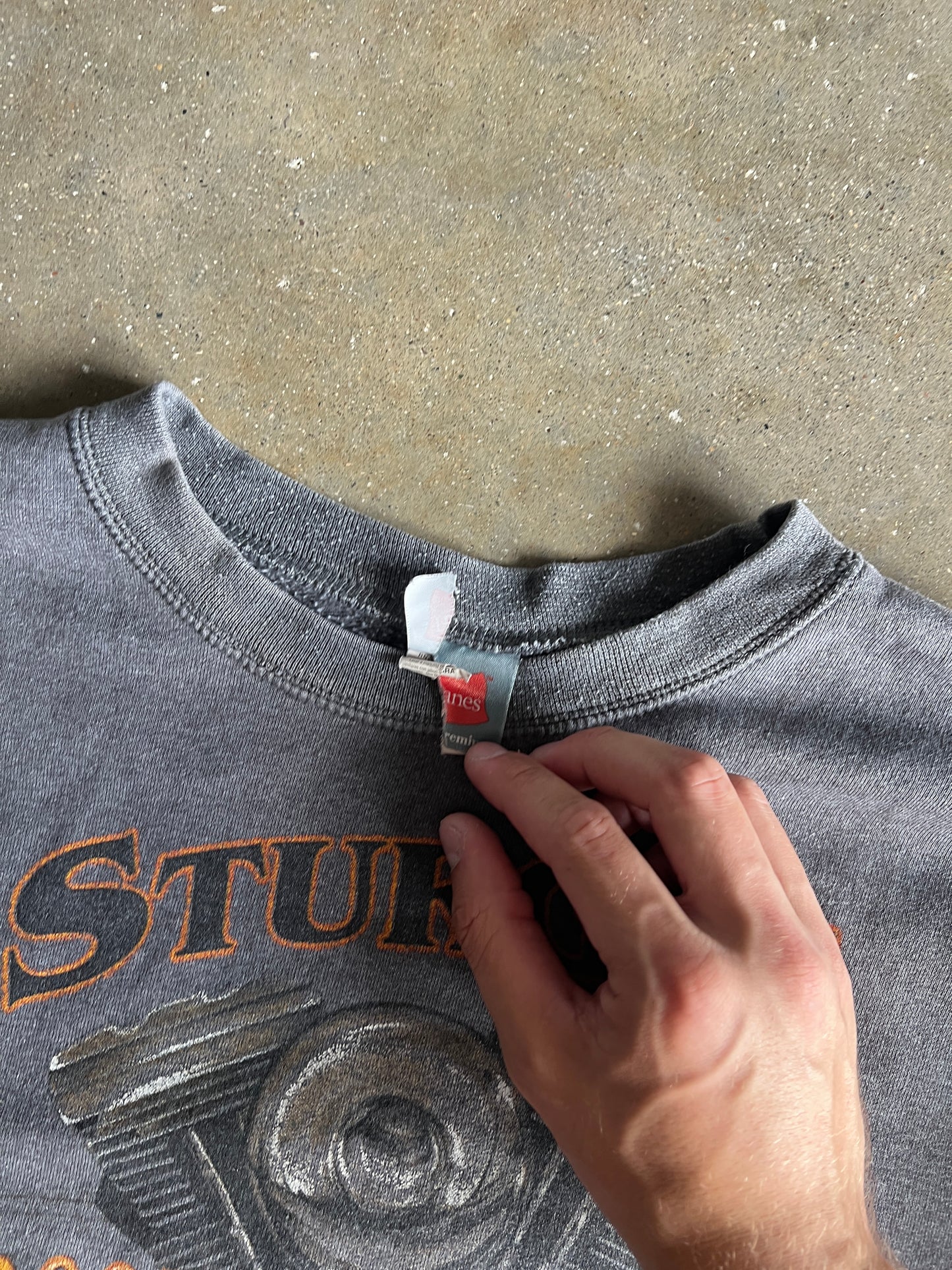 Vintage Heather Grey Sturgis Biker Crew - XL