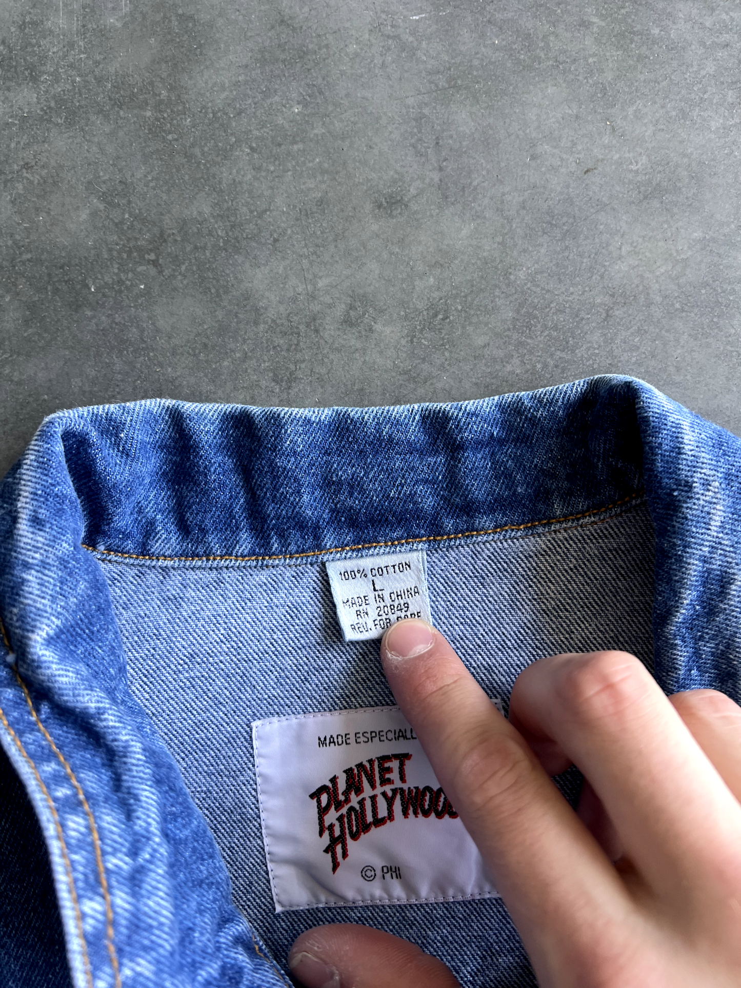 Vintage Planet Hollywood Denim Jacket - L