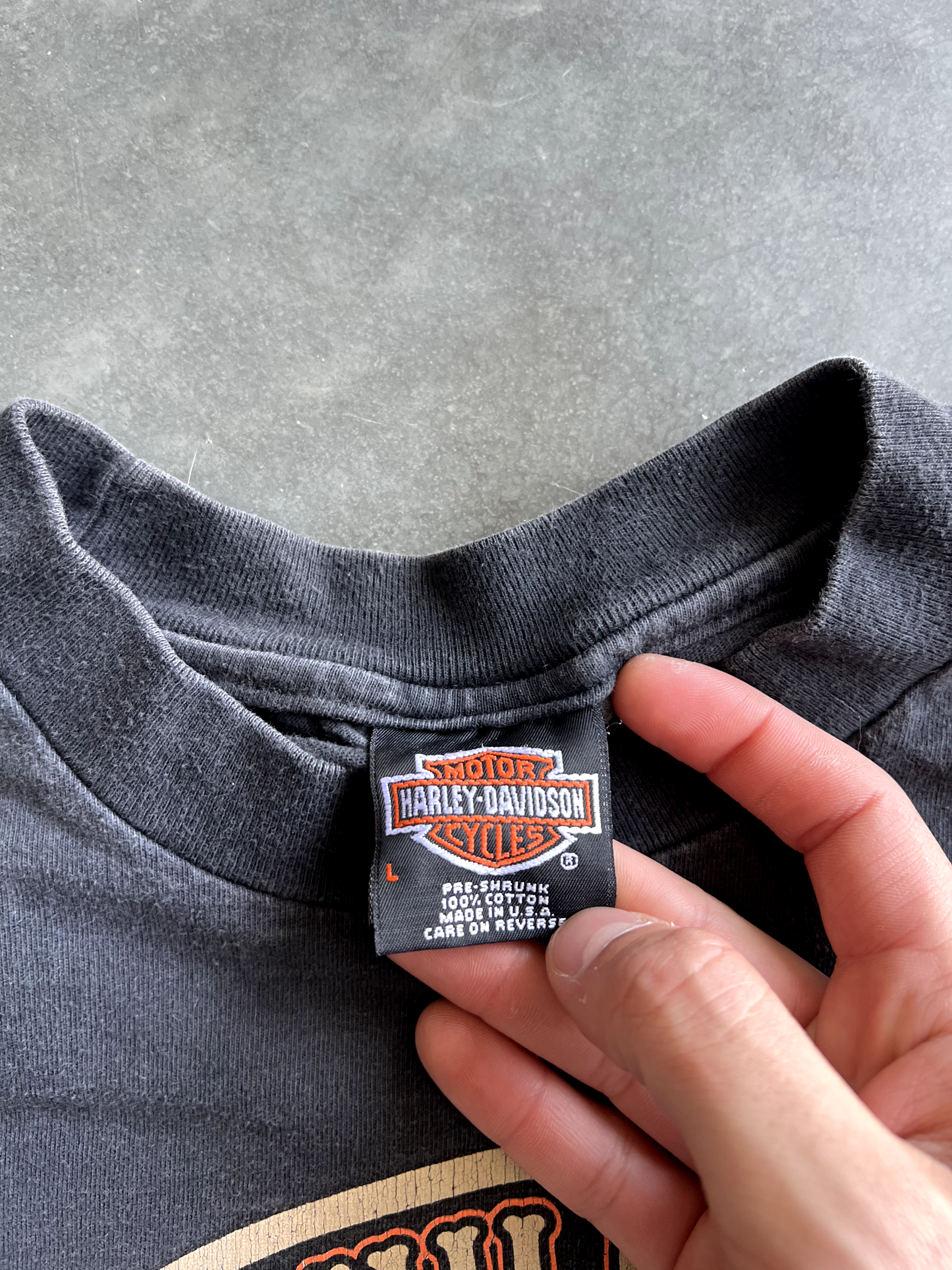 Vintage Black Harley Sturgis Tee - L