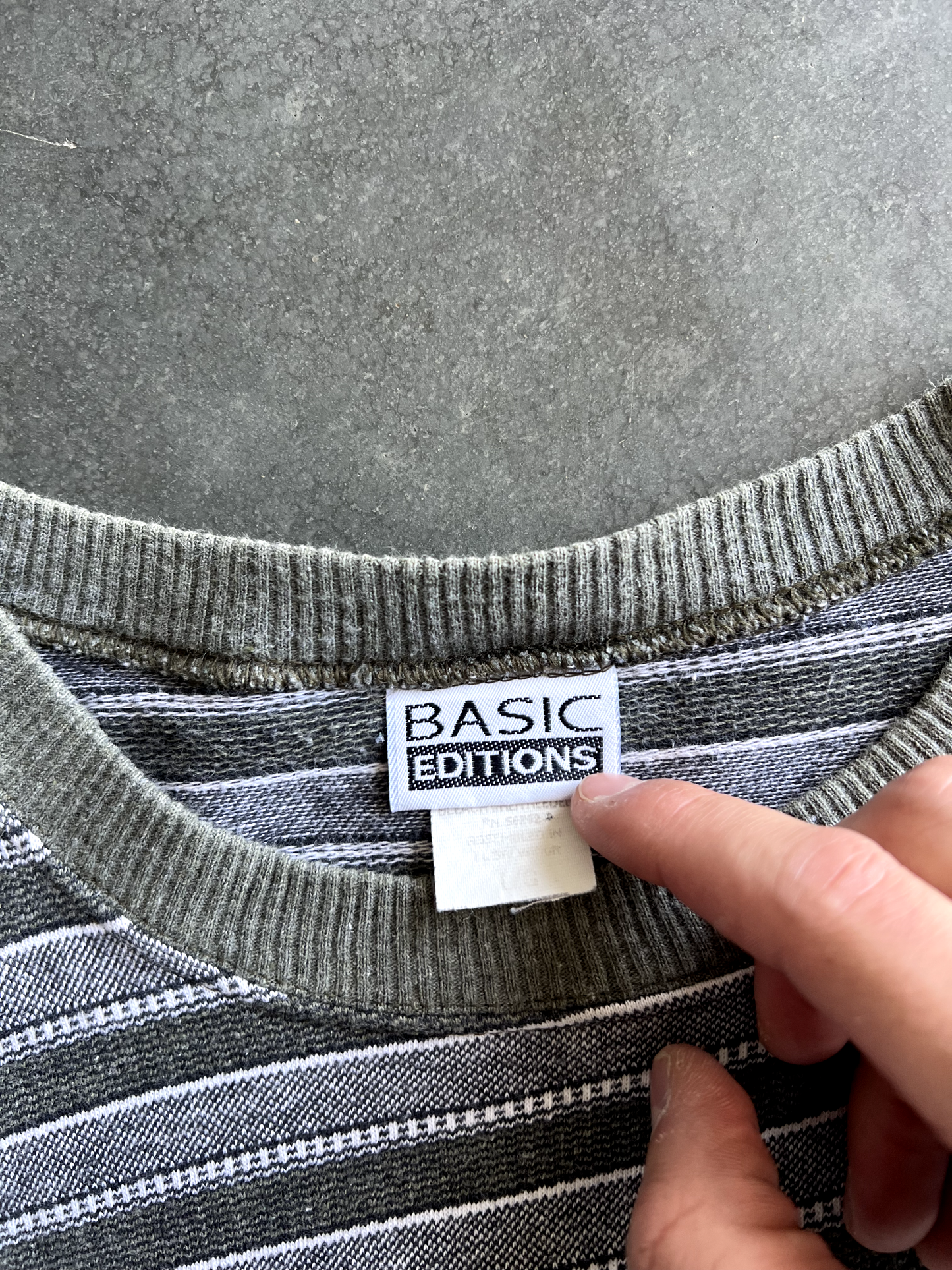 Vintage Striped Tee - L