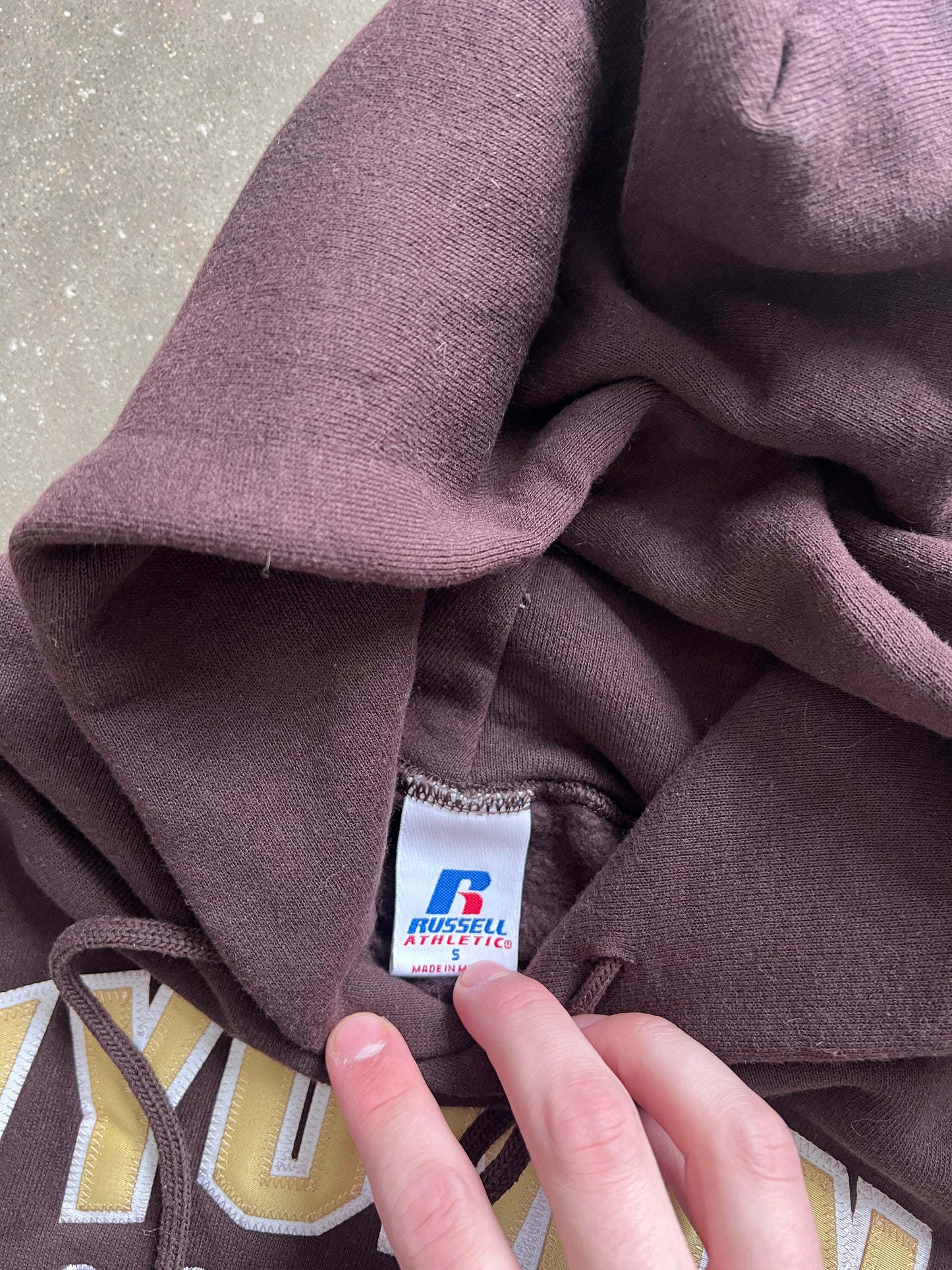 Vintage Brown Wyoming Russell Hoodie - S