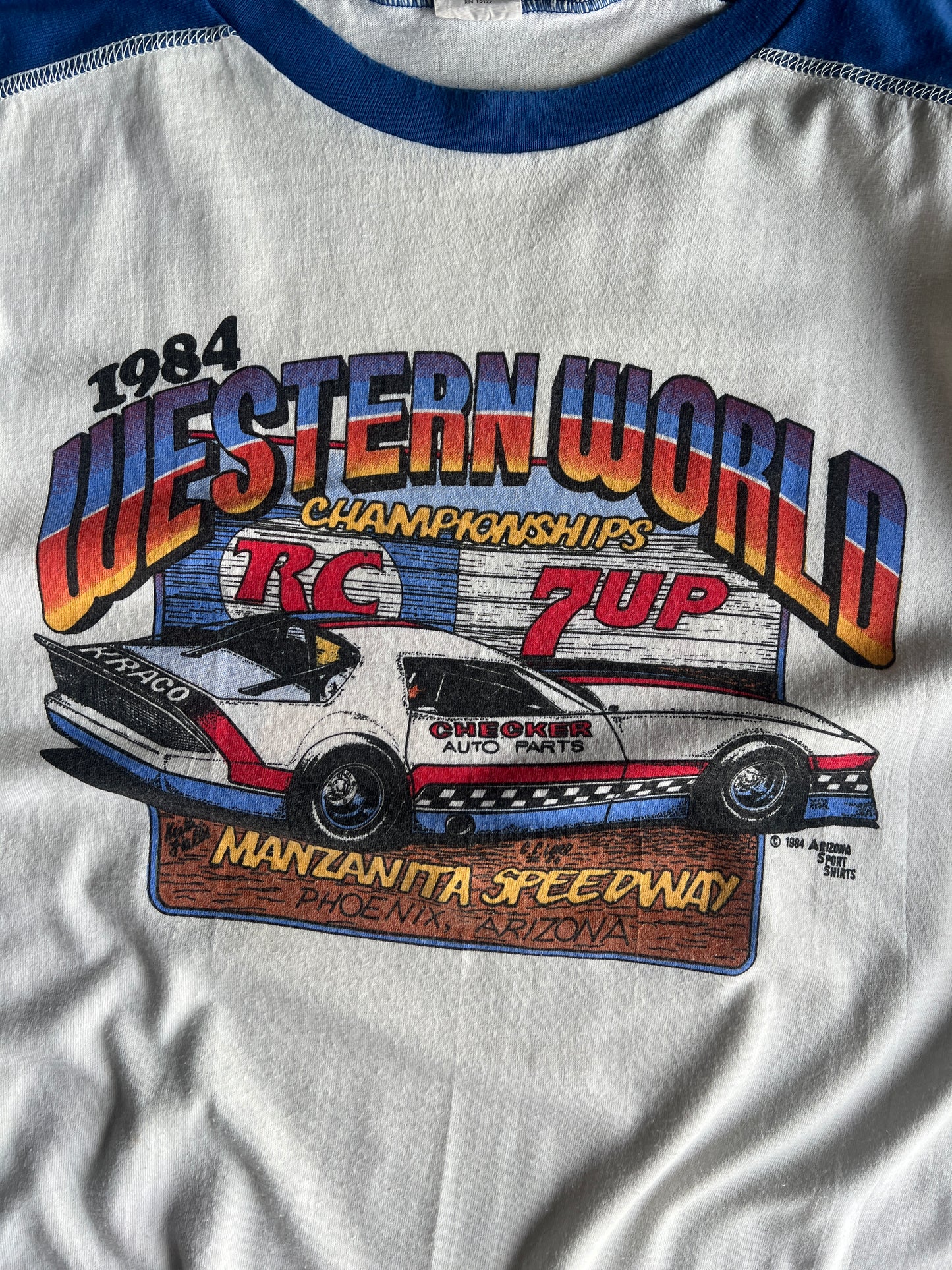 Vintage 80s Stock Car Shirt - L