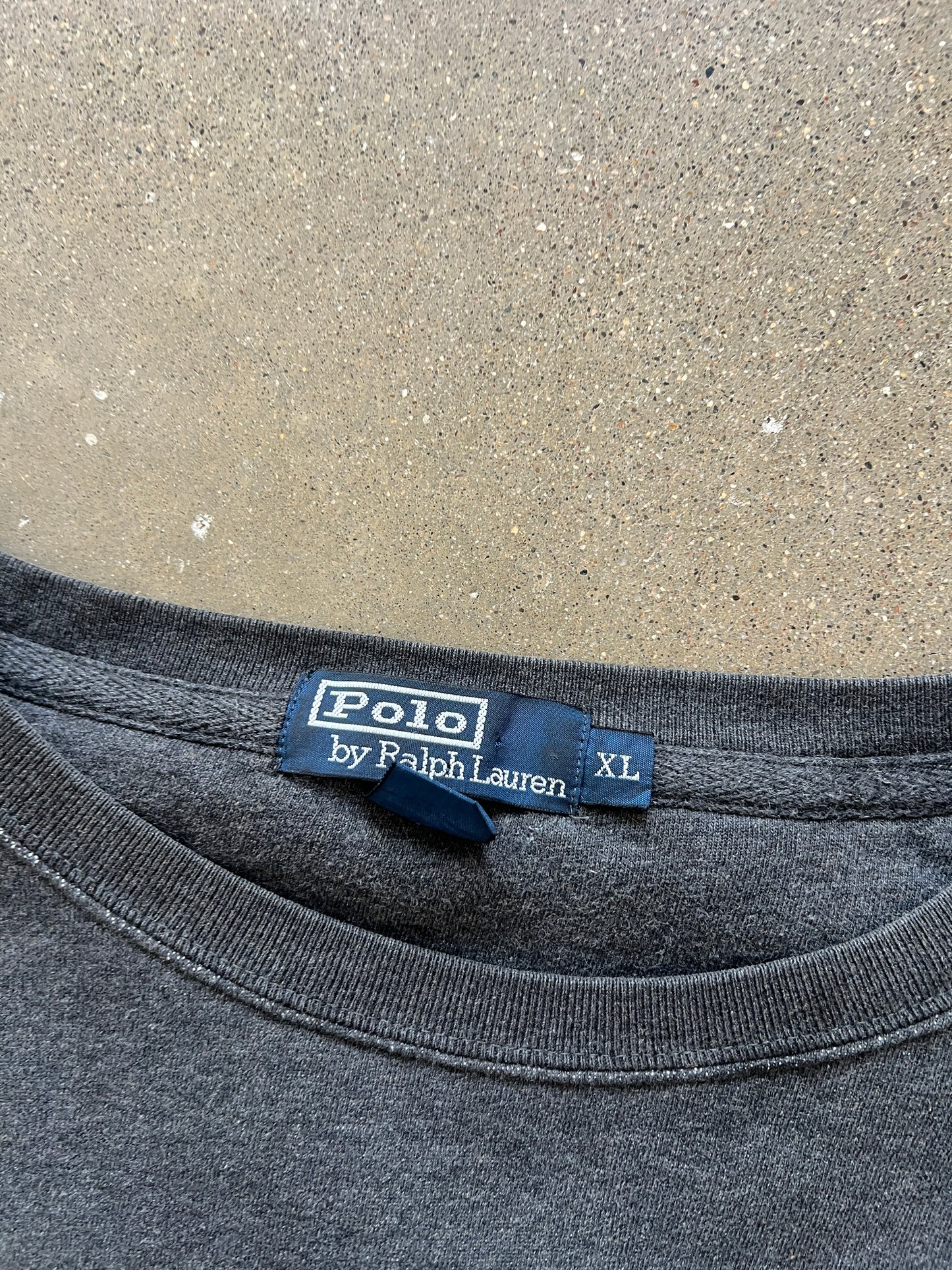 Vintage Black Polo Ralph Lauren Crew - XL