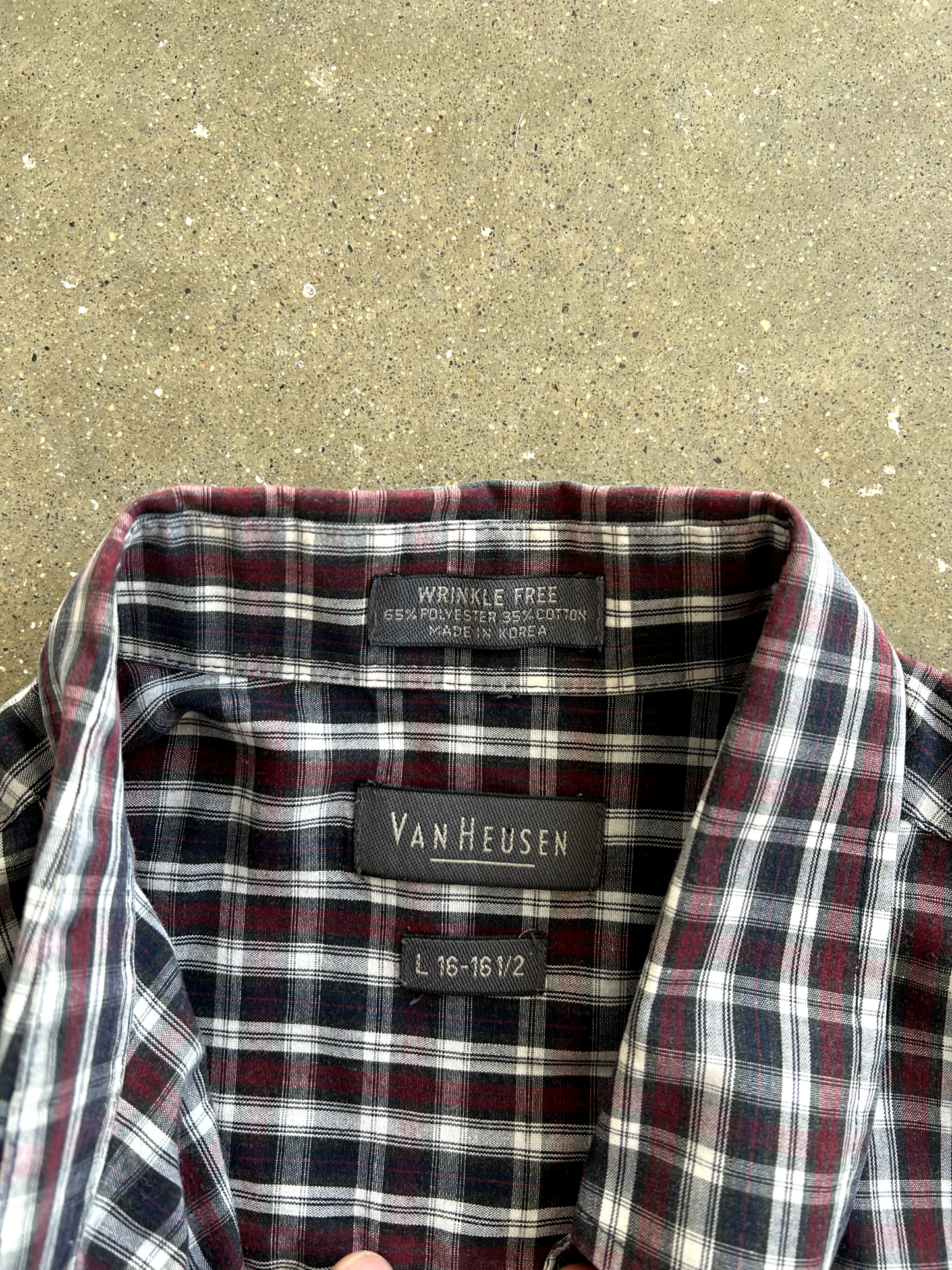 Vintage Black Striped Button Up - L