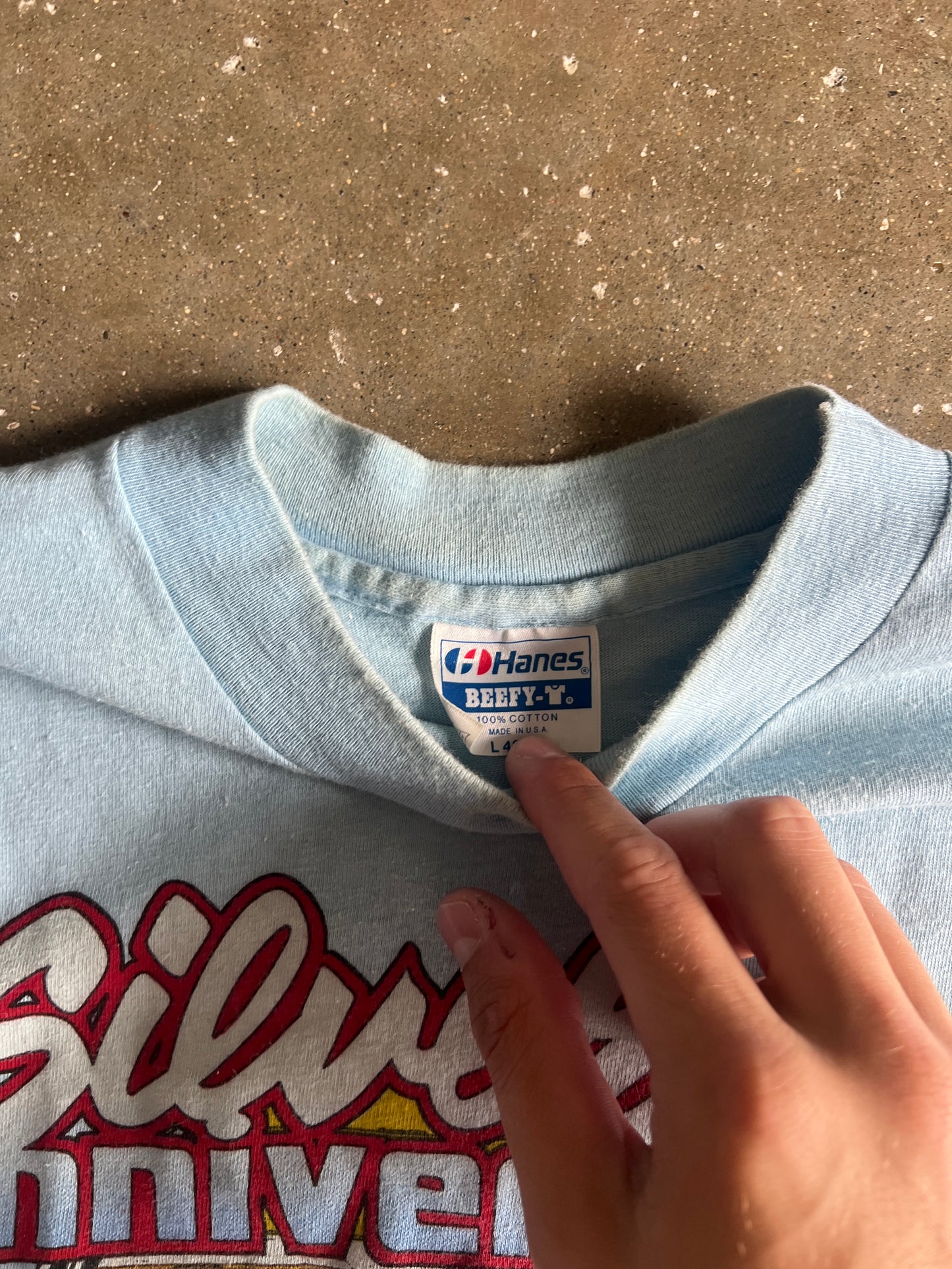 Vintage Blue Stock Car Shirt - M