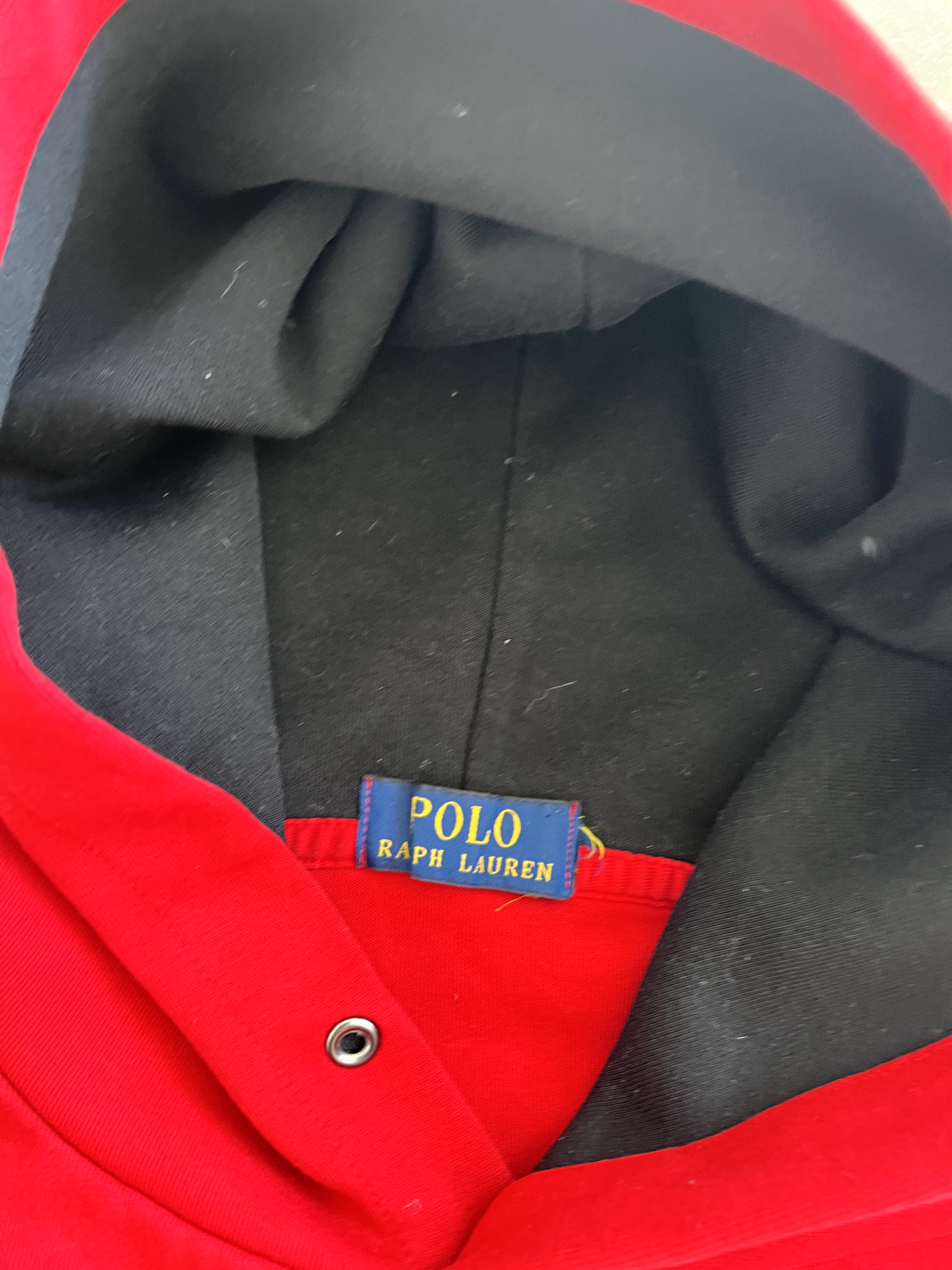 Vintage Polo Spellout Hoodie - L