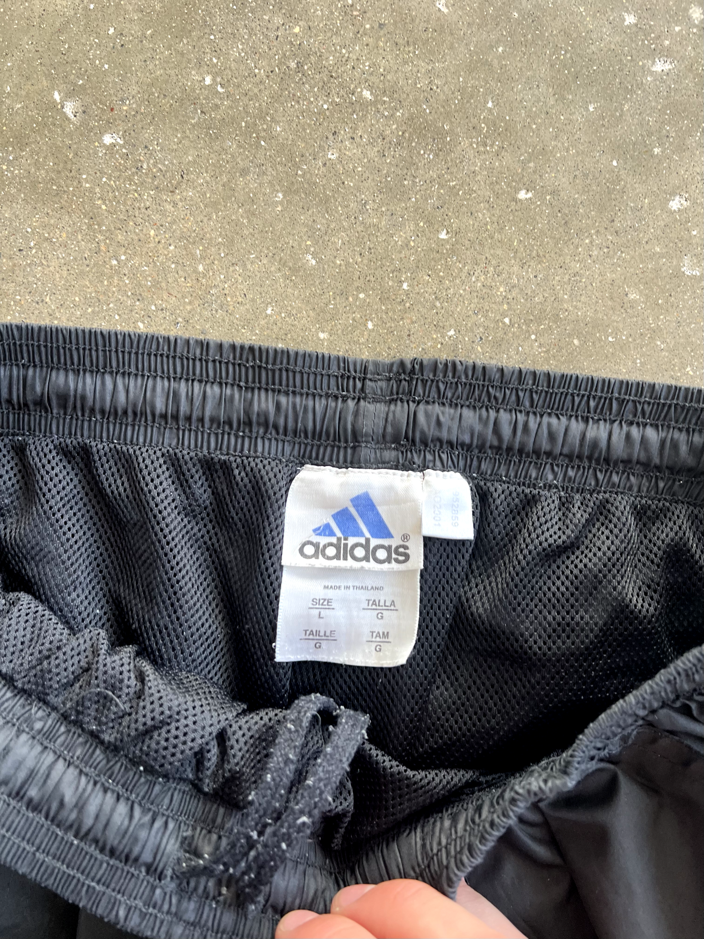 Vintage Black Adidas Joggers - L