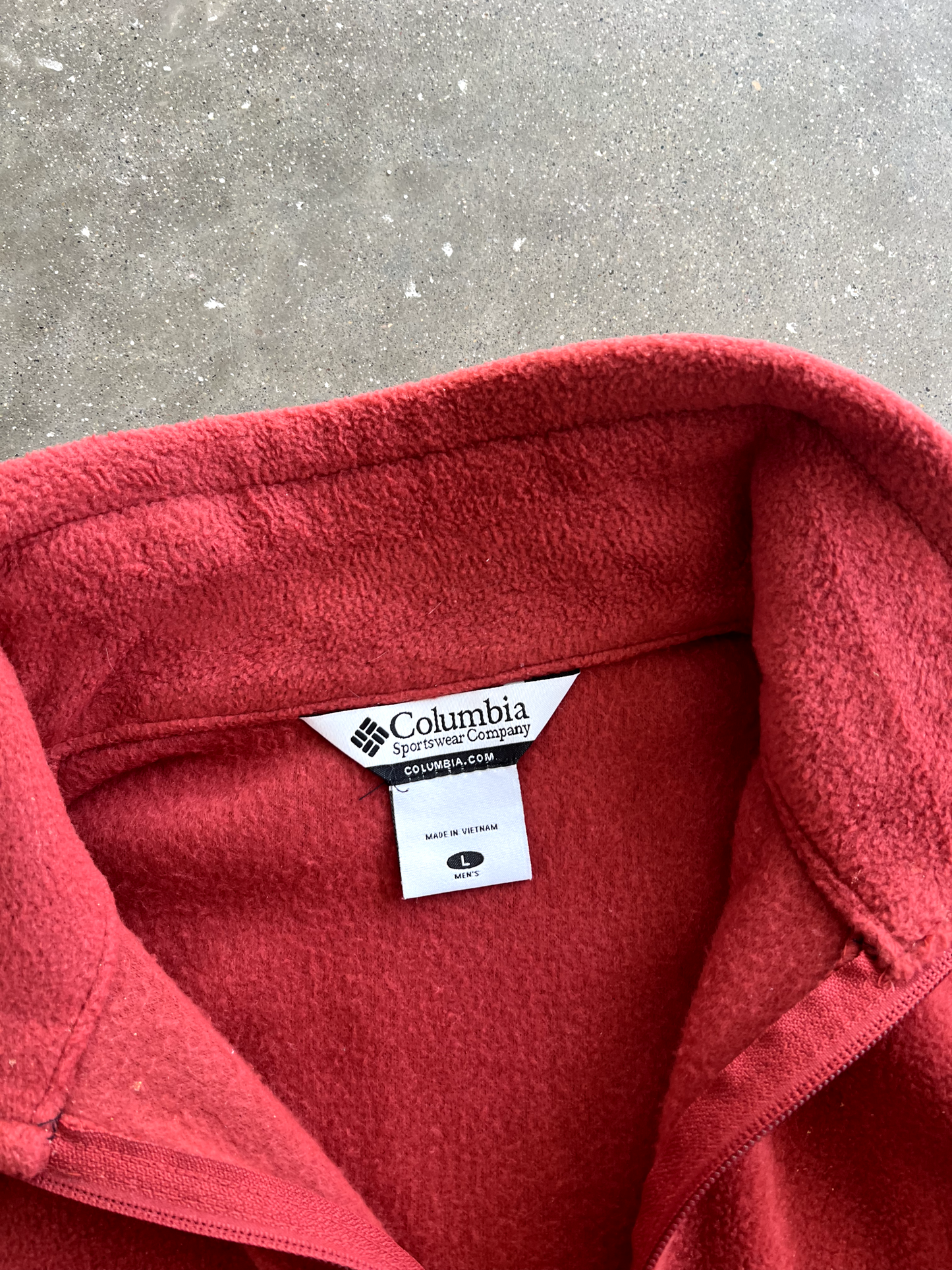 Vintage Red Columbia Fleece Zip Up - L