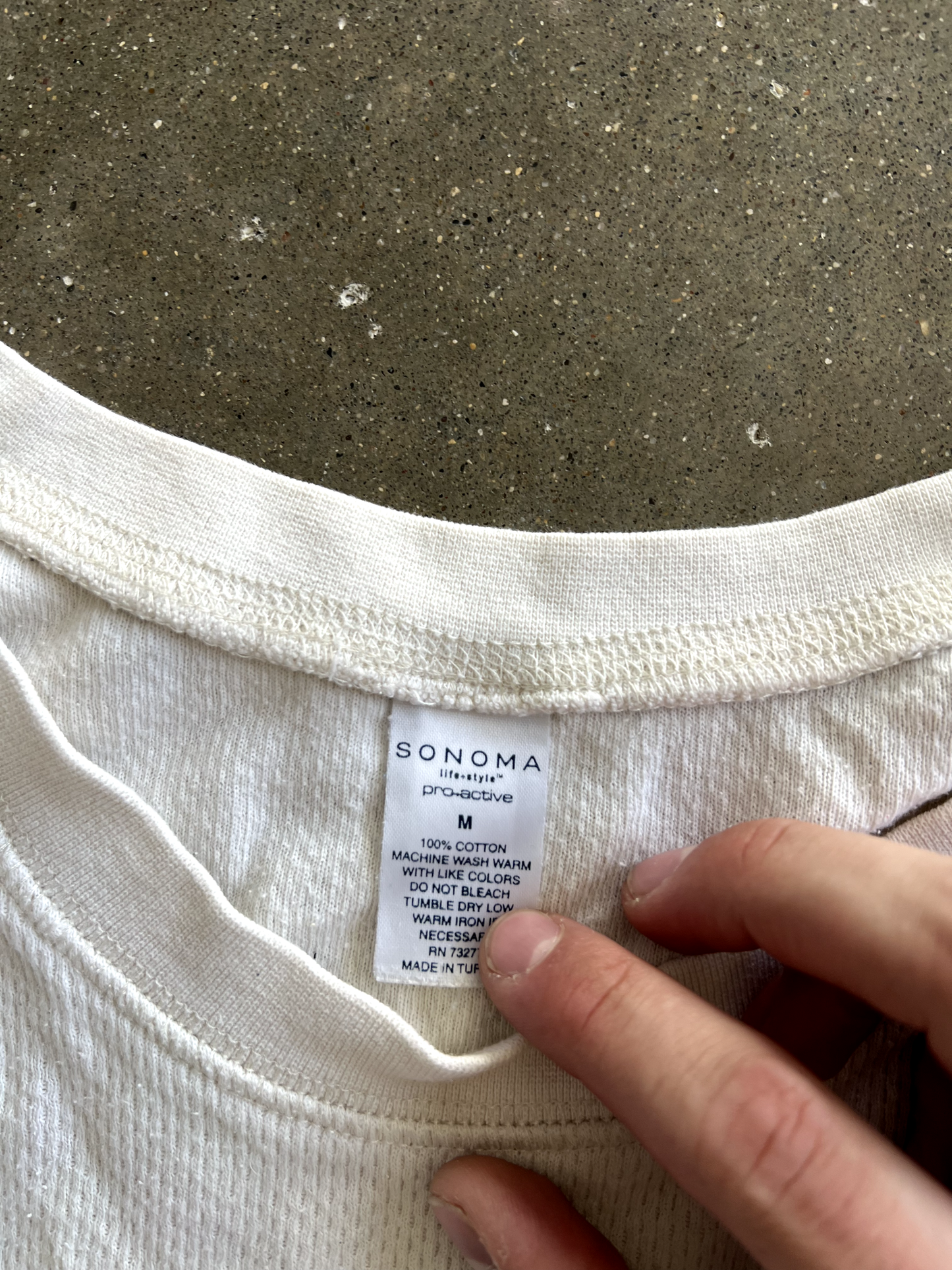 Vintage White Long Sleeve - M