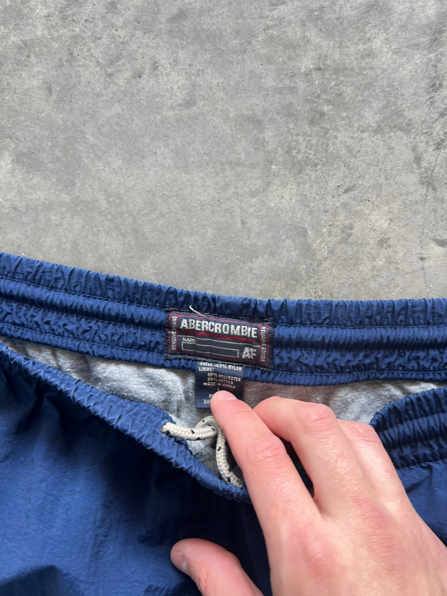 Vintage Navy Blue Abercrombie Track Pants - L
