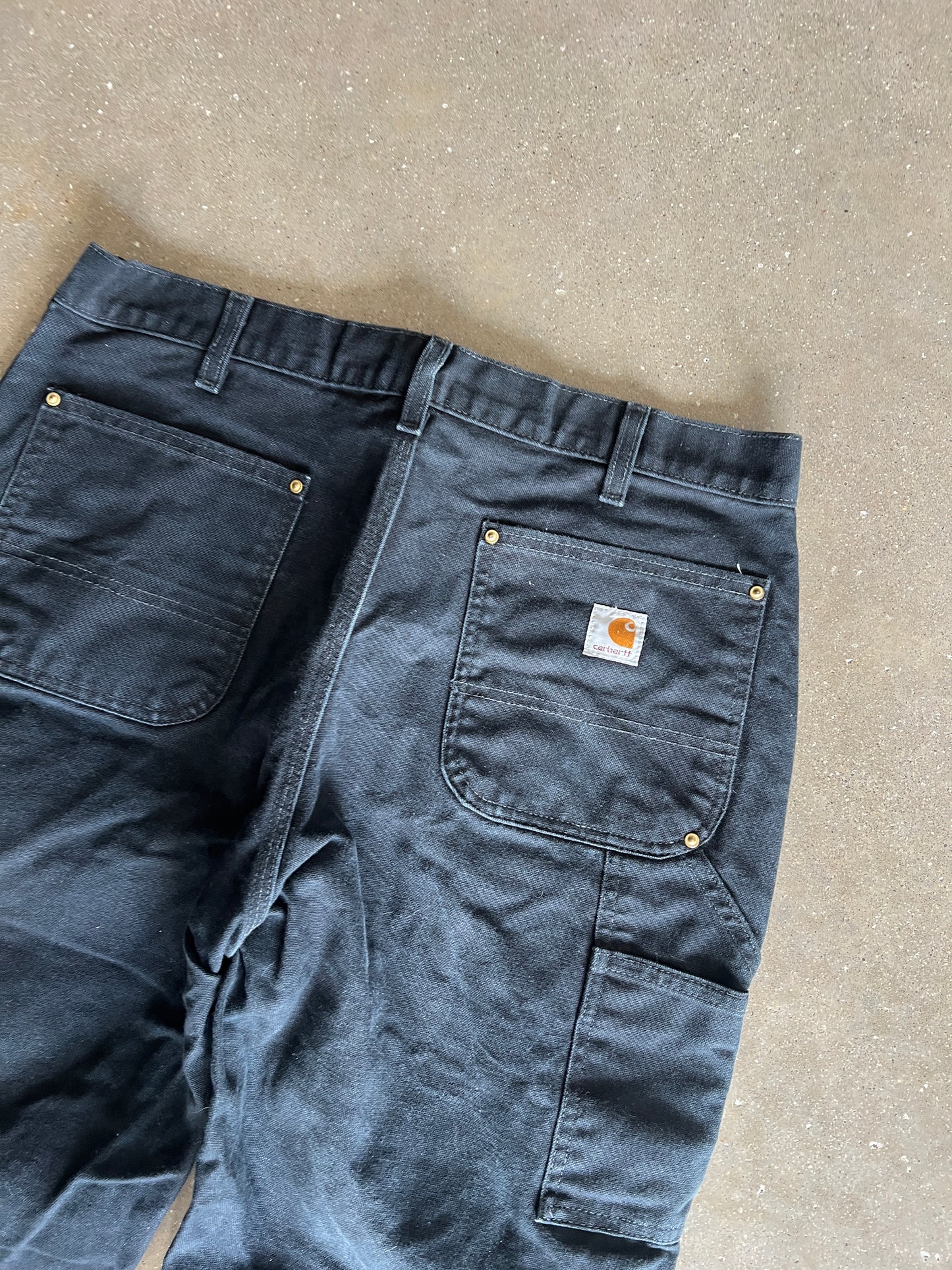 Vintage Black Carhartt Double Knee Pants - 36x32