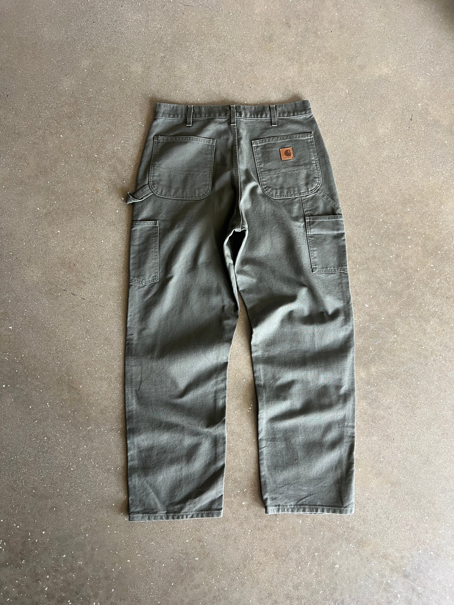 Vintage Sage Green Carhartt Pants - 34x32