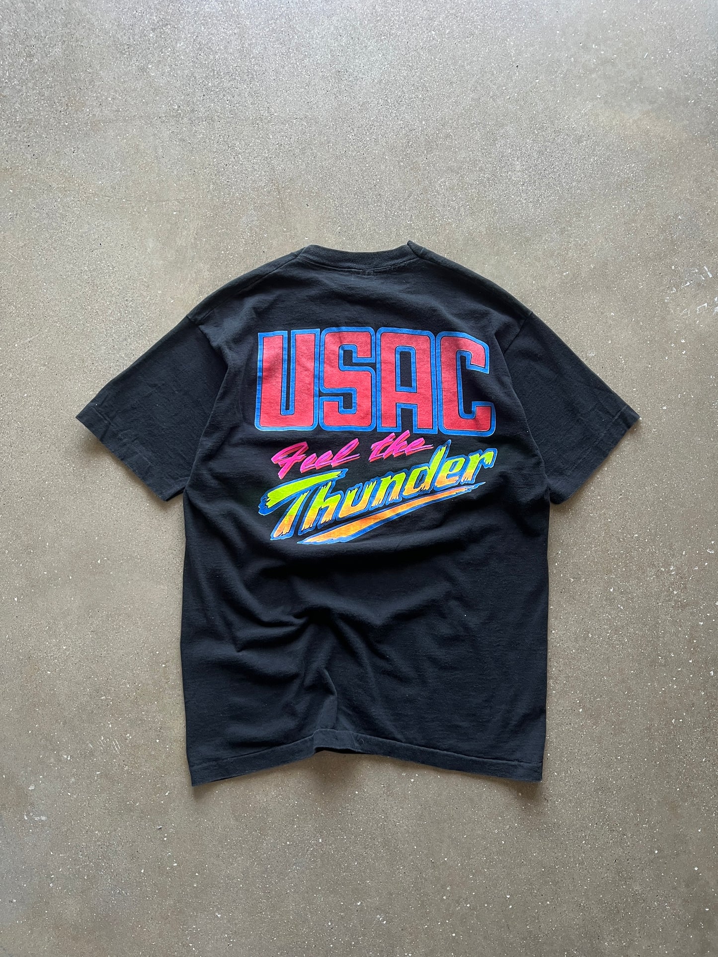 Vintage Black Race T-shirt - XL