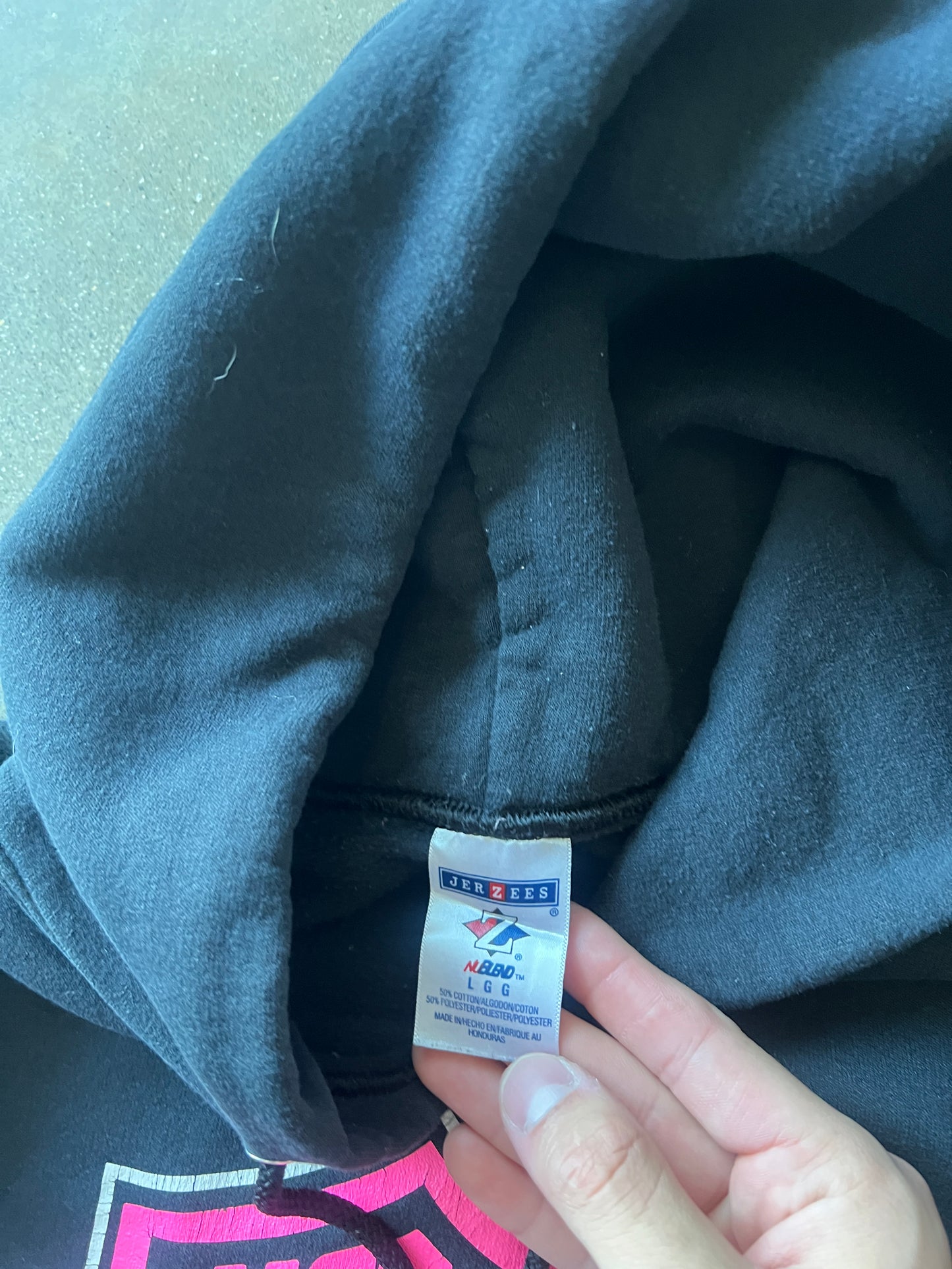 Vintage Black Harley Davidson Hoodie - L