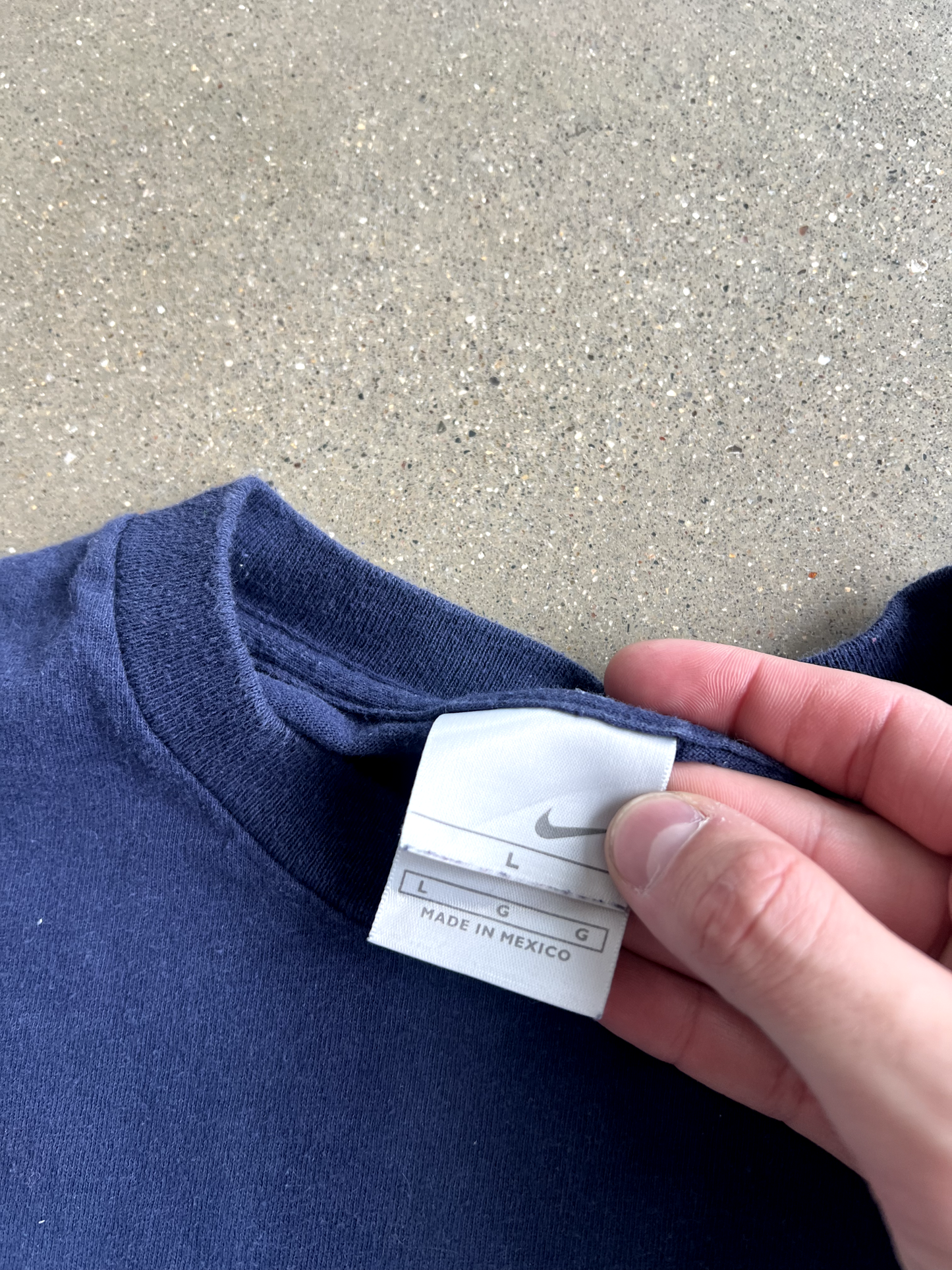 Vintage Navy Blue Nike Tee - L
