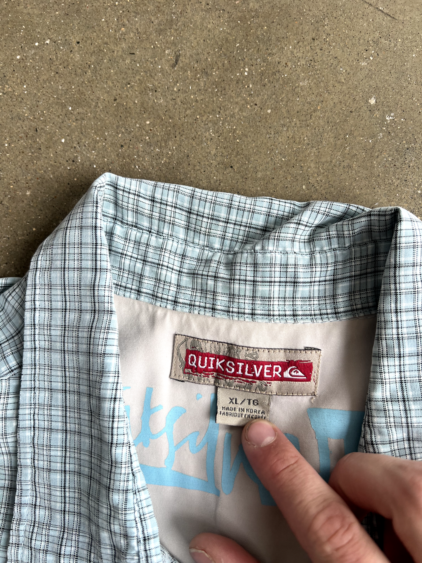 Vintage Blue Striped Button Up - XL